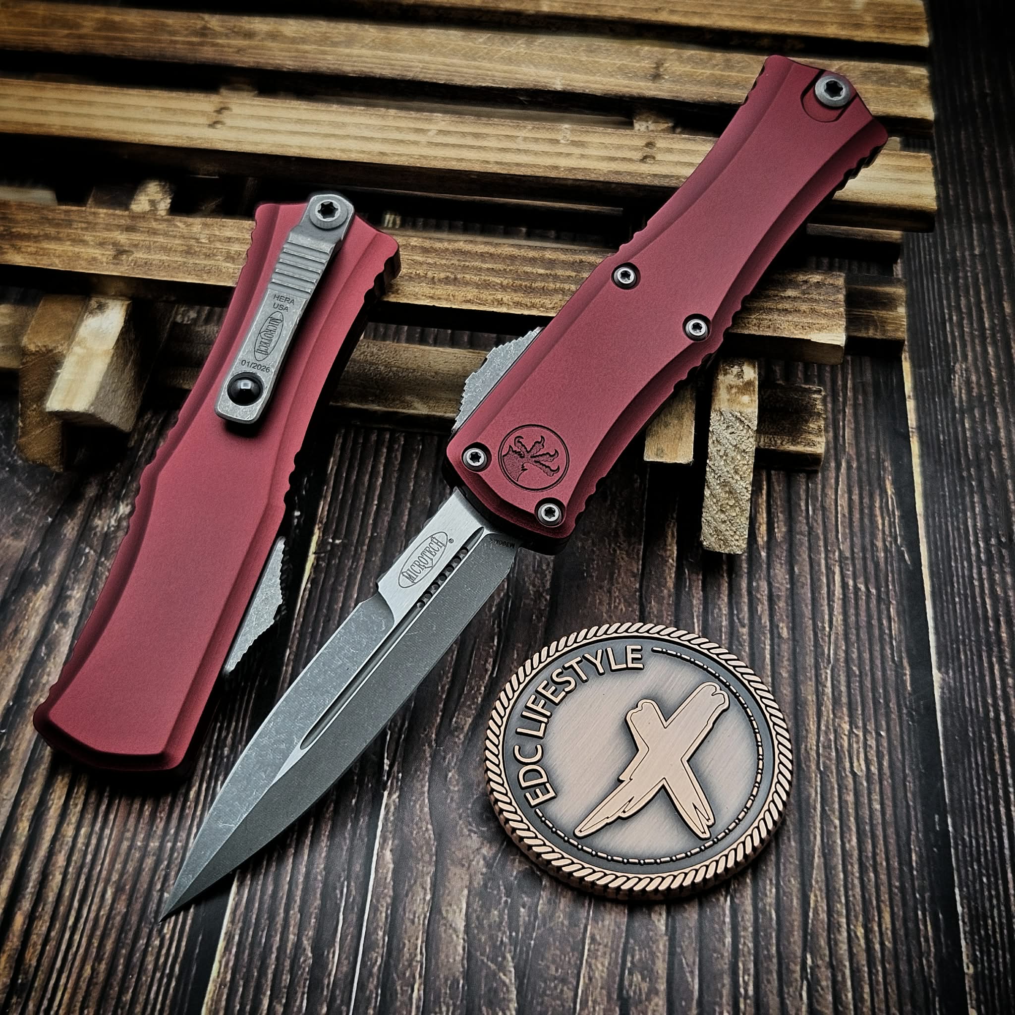 Microtech Mini II Hera Merlot 2.90