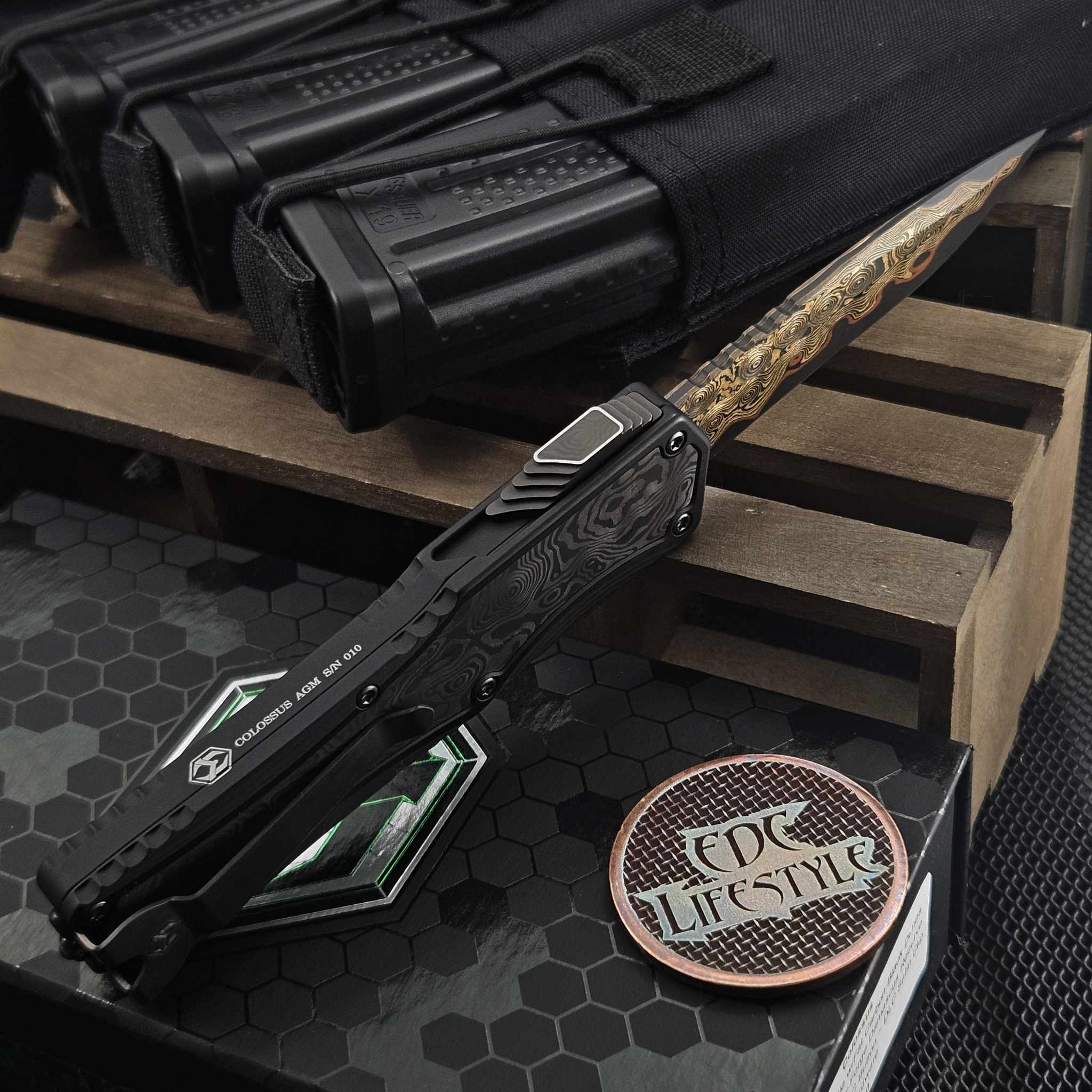 Heretic Knives Custom Colossus Hand Ground Recurve Baker Forge
