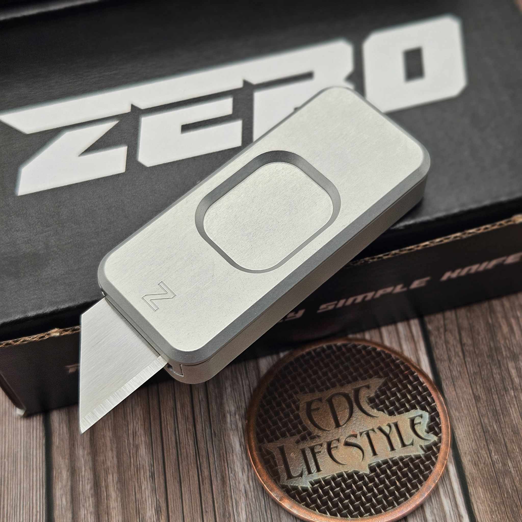 Rivery Zero Smooth Operator Gray Aluminum Razor Blade OTF w