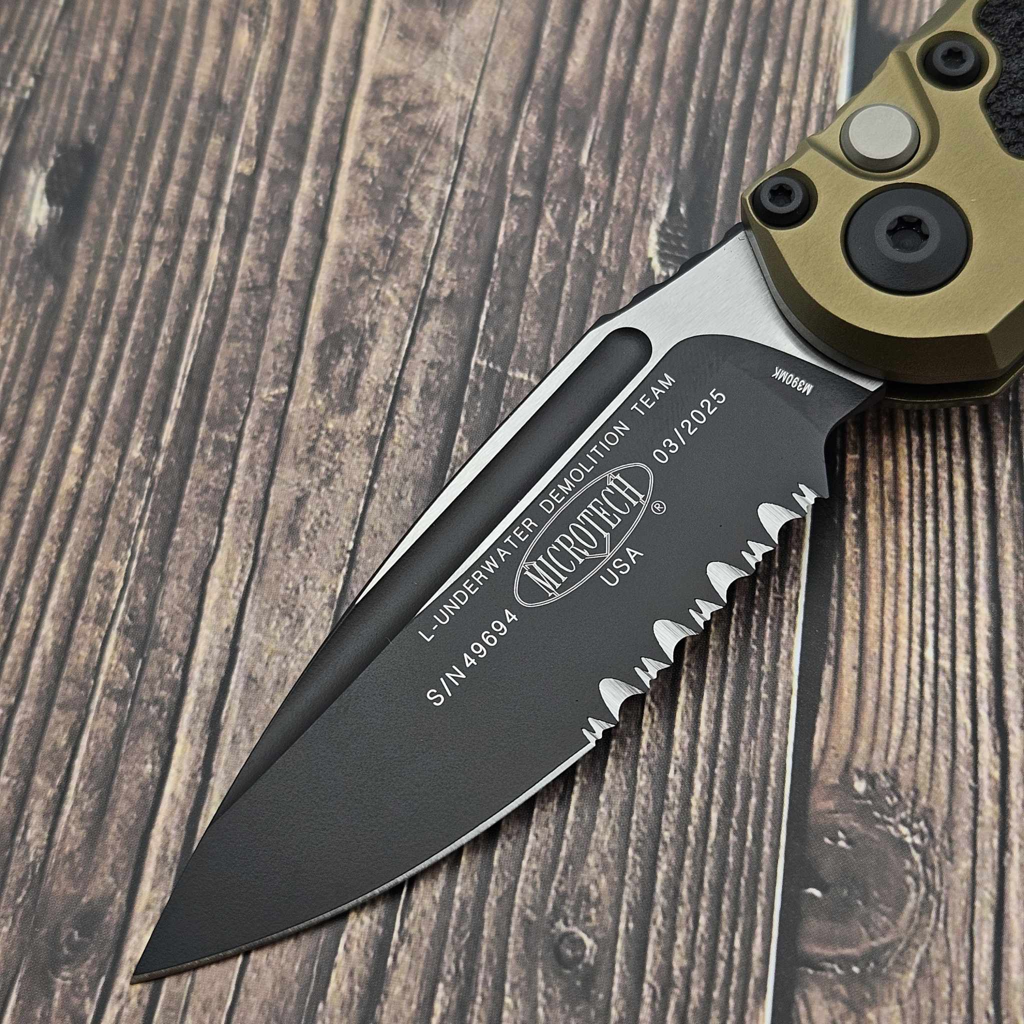 Microtech LUDT S/E Generation III 1135-2OD OD Green Partial Serrated