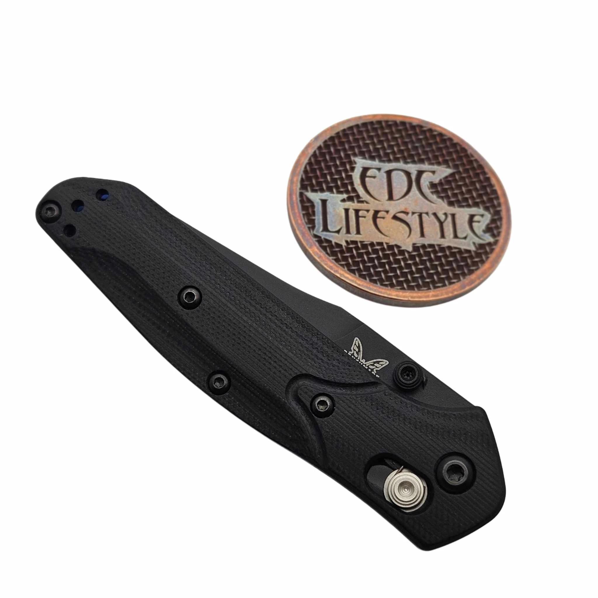 Benchmade Mini Osborne | Black & Blue G10 AXIS Lock 2.92