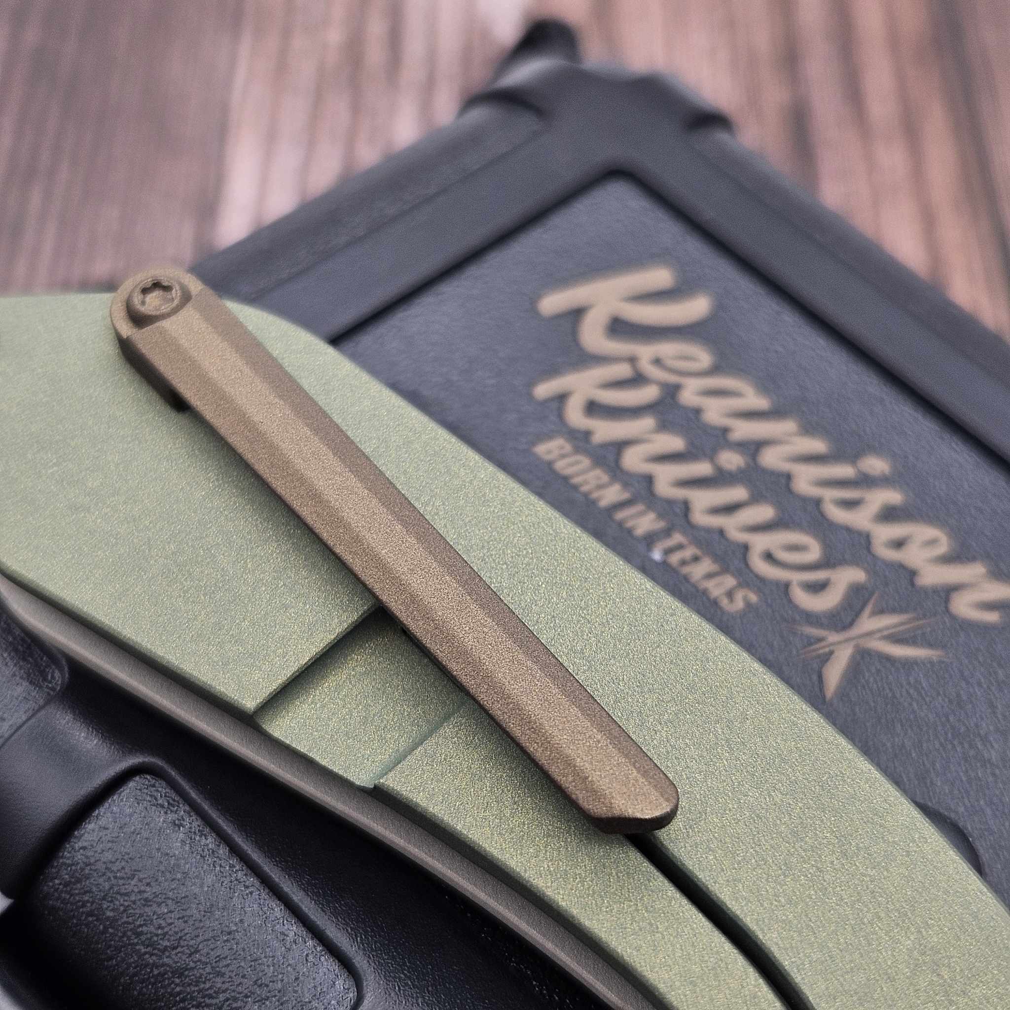 Keanison Knives Bull Terrier Cerakote Titanium Handle 3.3