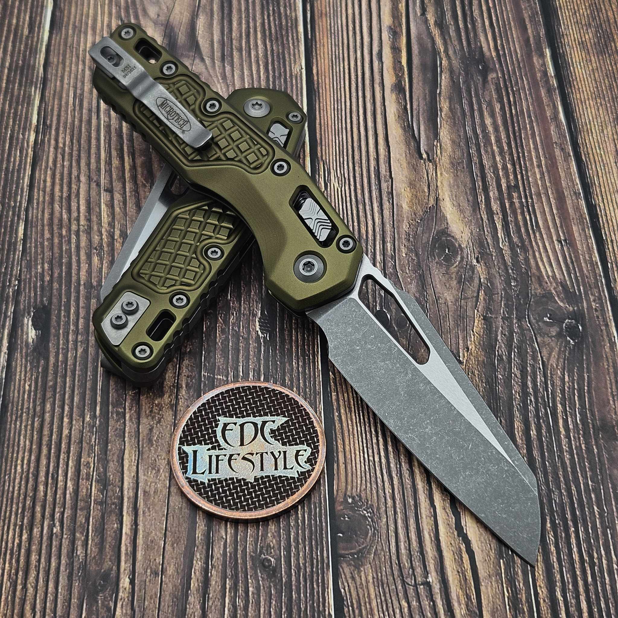 Microtech MSI S/E OD Green Frag Aluminum Apocalyptic 210-10APFROD
