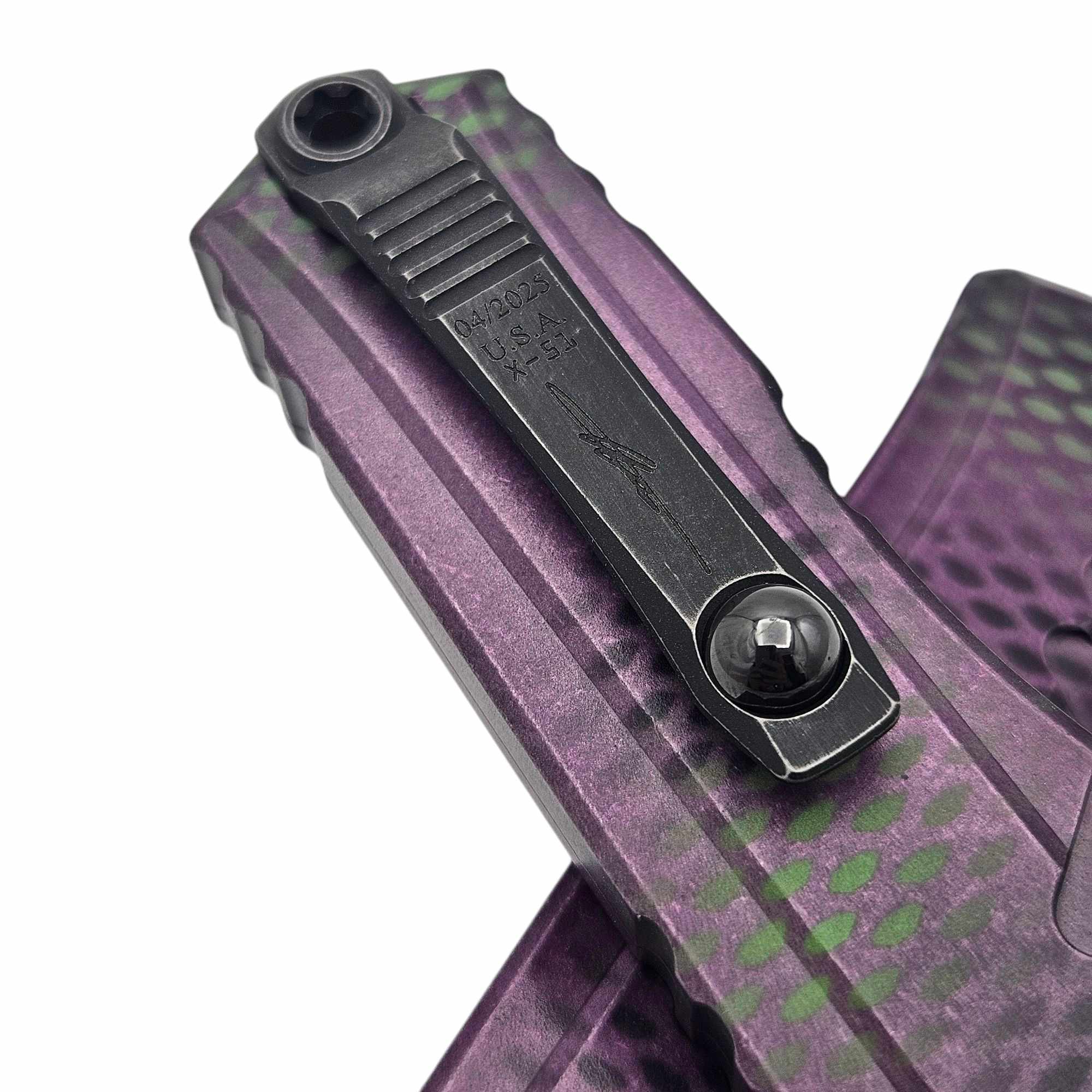 Microtech Cypher II D/E 1242-1PUX51S Purple X-51 Standard