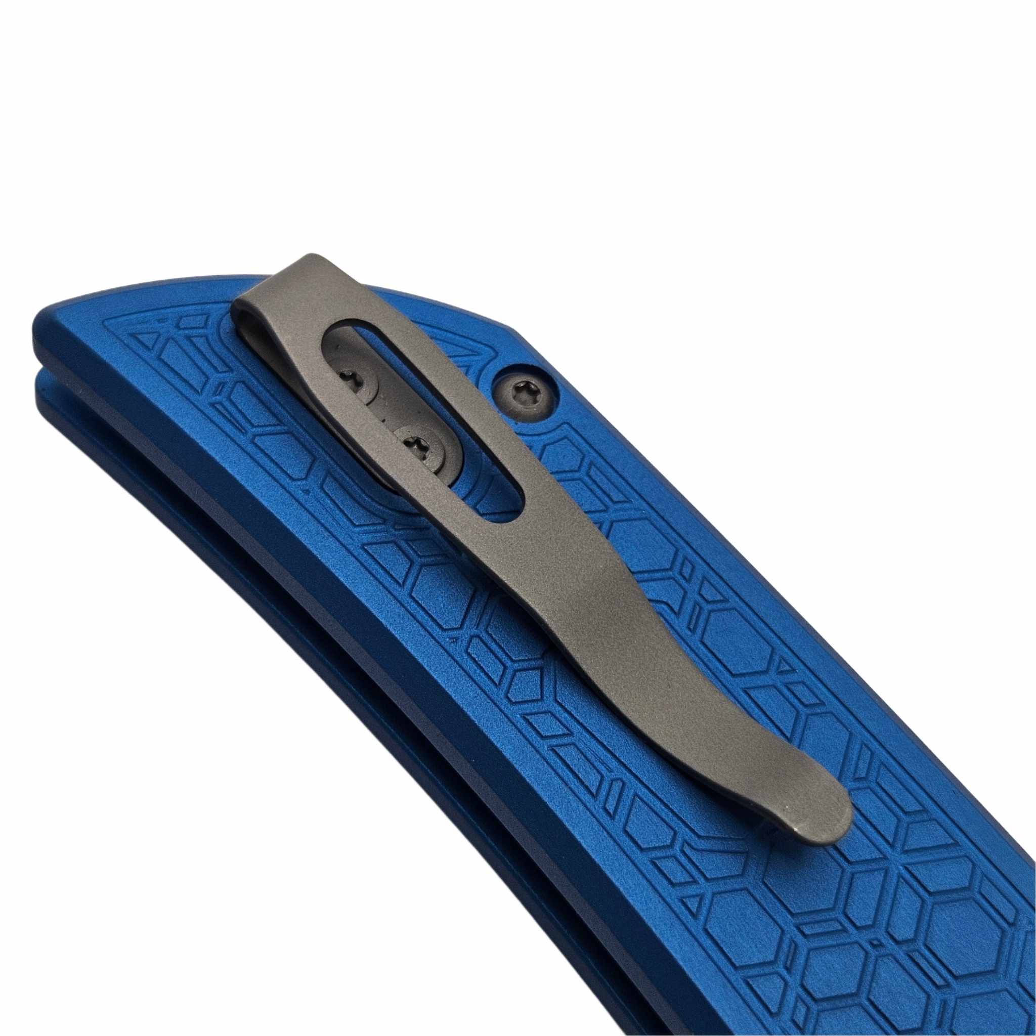 Pro-Tech Knives Mordax Blue Gridlock Texture Handle, 3.5