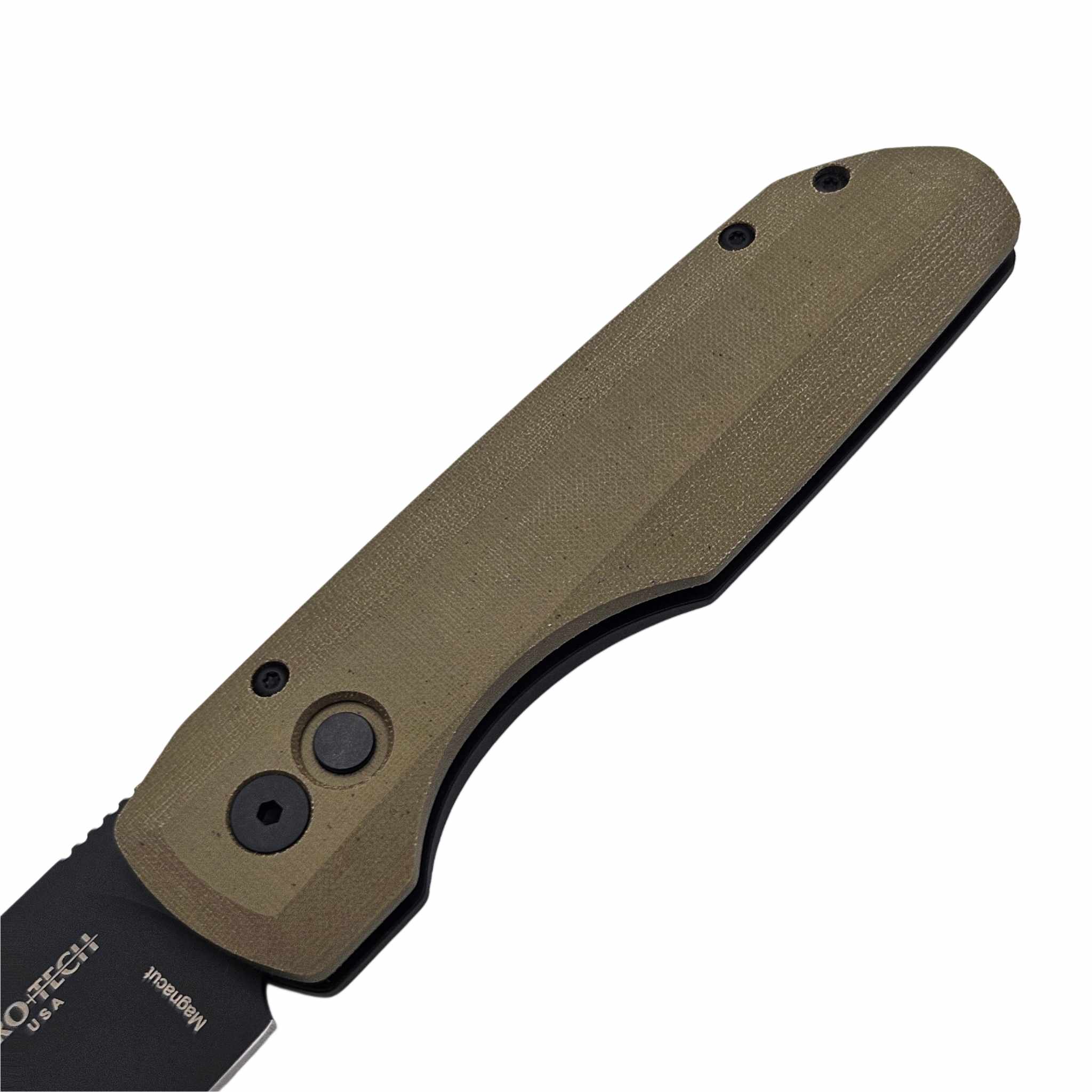 Pro-Tech Knives Vero Synapse Design - Black Aluminum w/Green