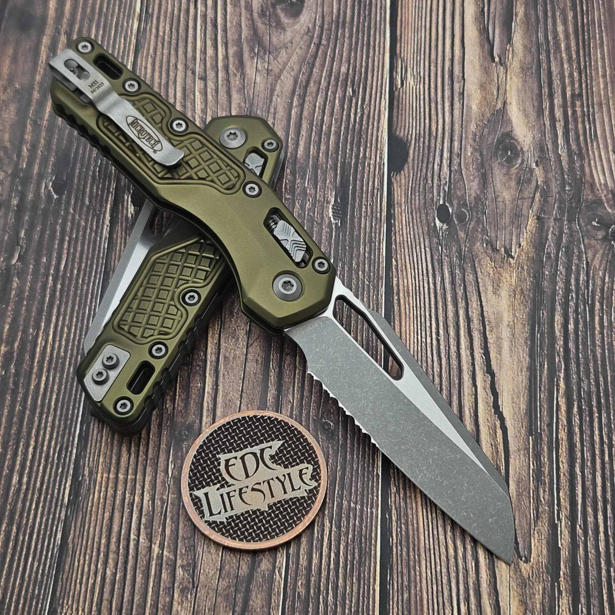 Microtech MSI Ram-Lok OD Green Frag Aluminum 3.85