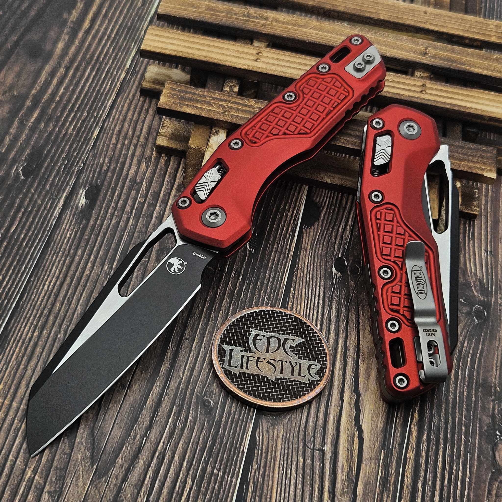 Microtech MSI Ram-Lok Red Frag Aluminum 3.85