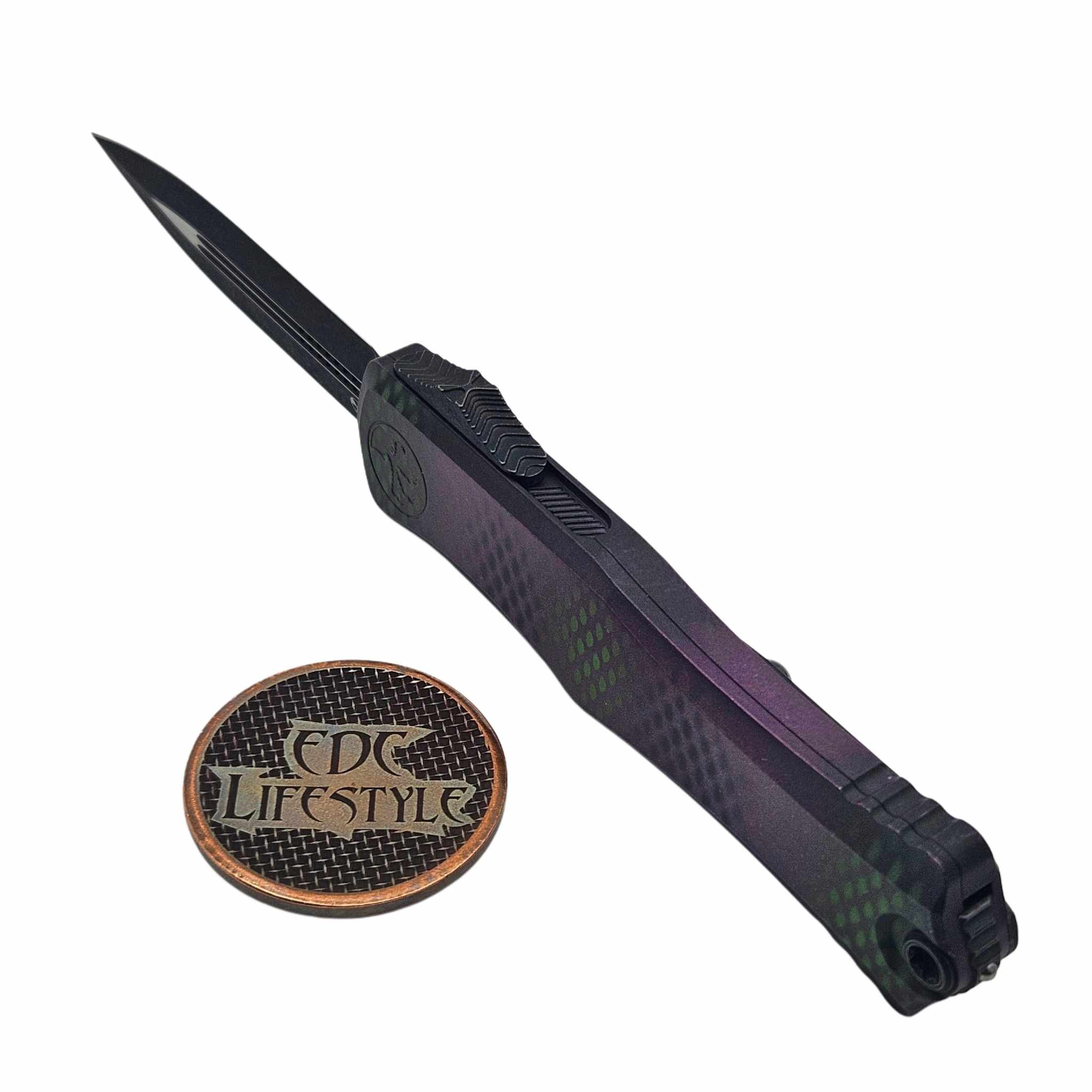 Microtech 1702-1PUX51S Hera II Double Edge X-51 Alien Purple