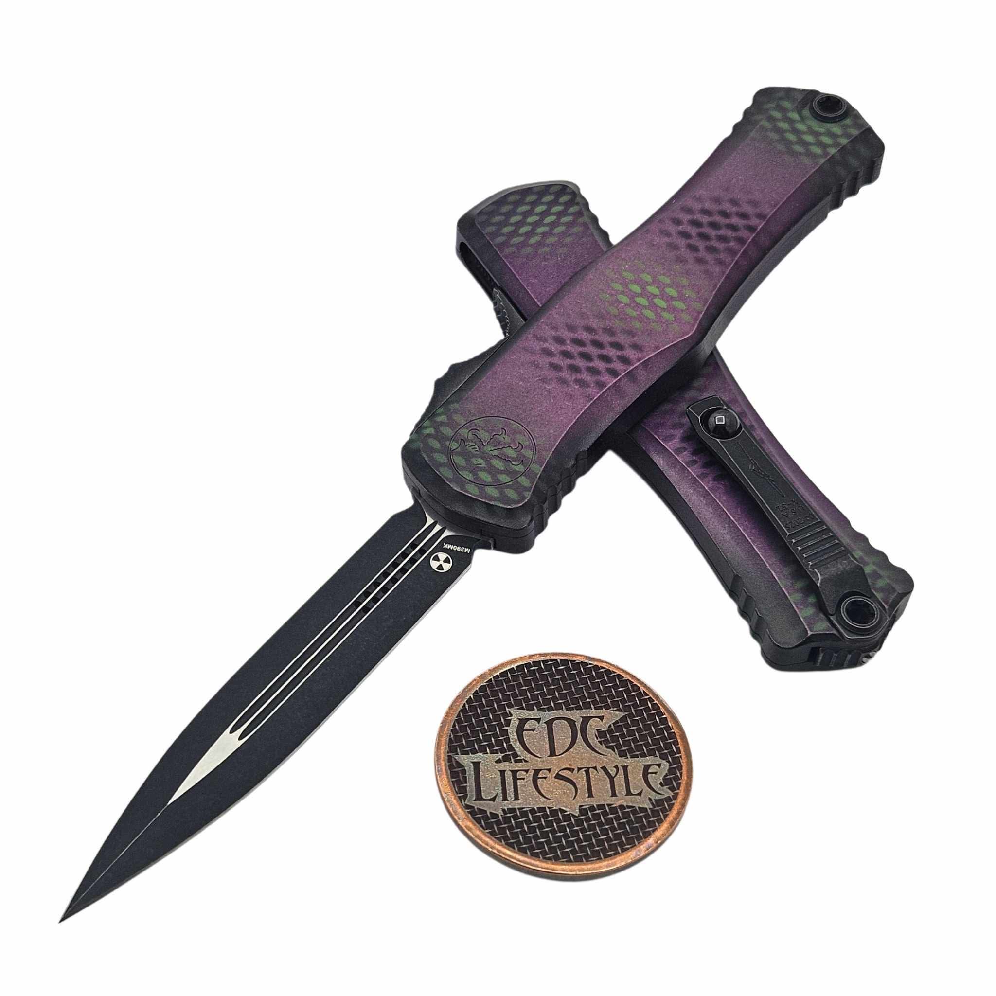 Microtech 1702-1PUX51S Hera II Double Edge X-51 Alien Purple