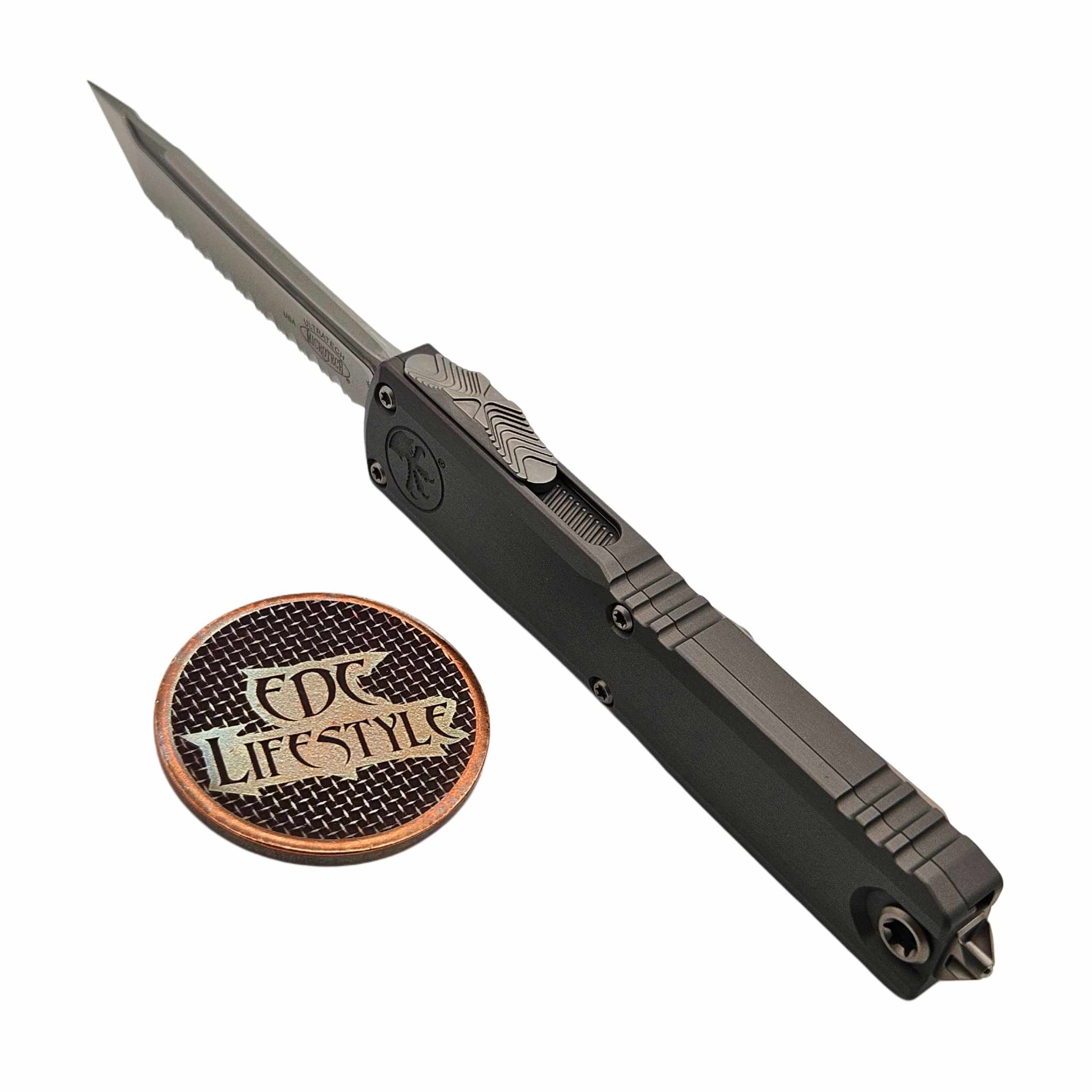 Microtech Ultratech ZBP 1123-12NC Natural Clear Tanto Edge Full