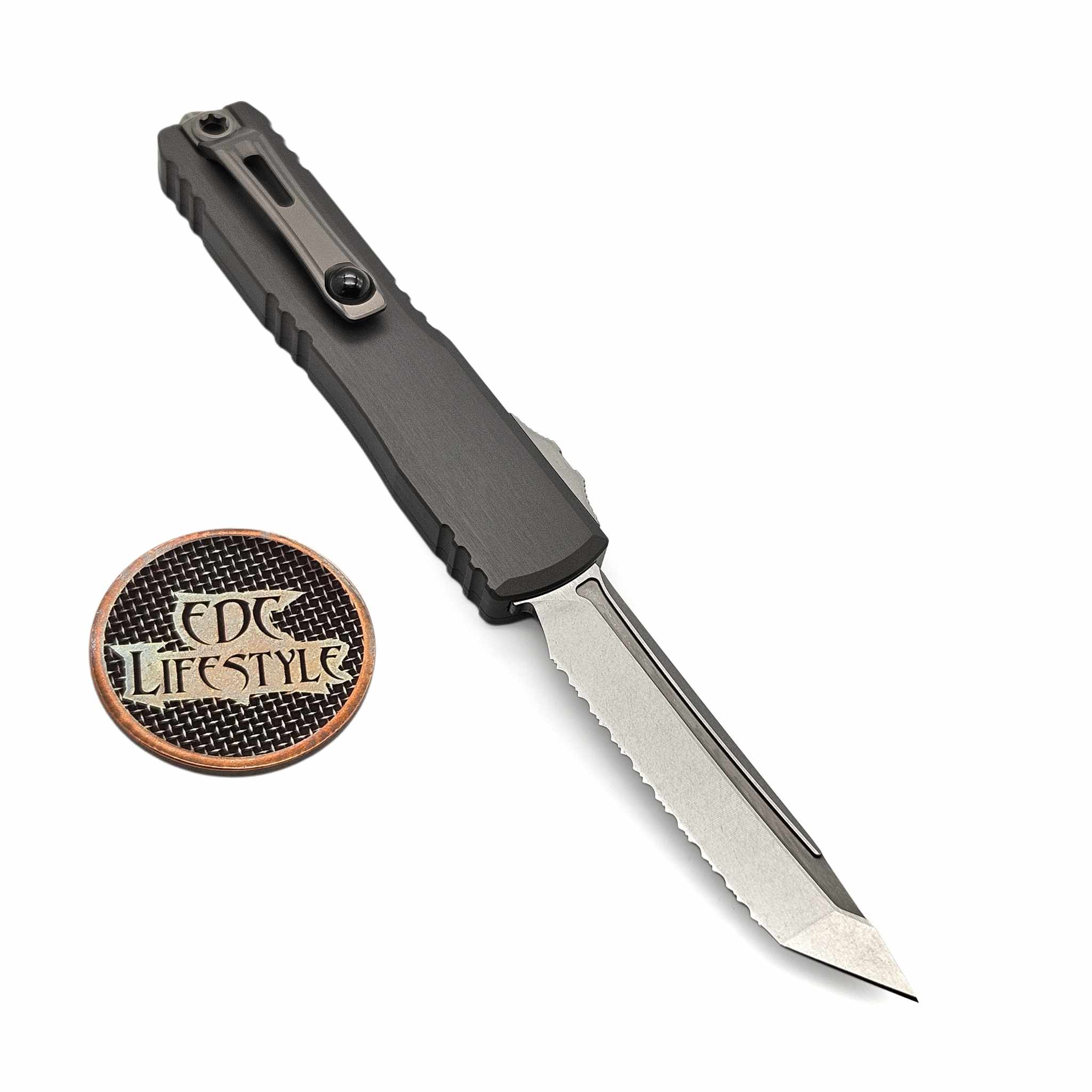 Microtech Ultratech ZBP 1123-12NC Natural Clear Tanto Edge Full