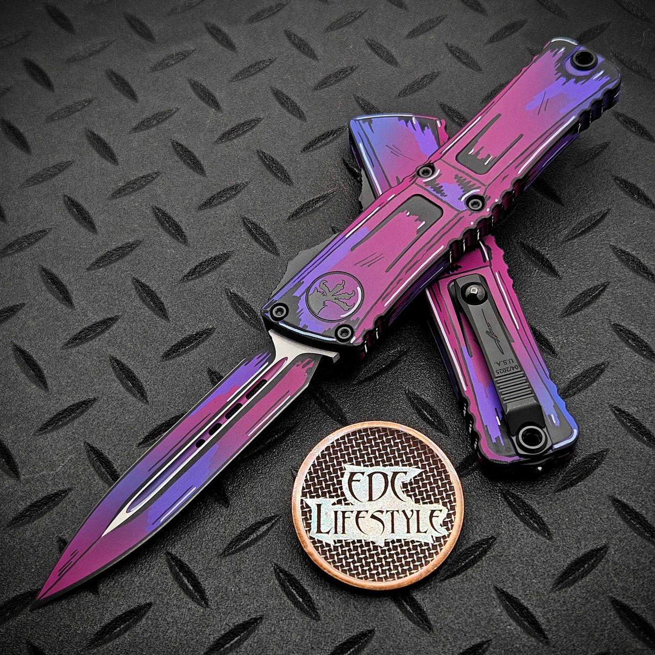 Microtech Combat Troodon Gen III Cerakote CEL Shade Purple 4