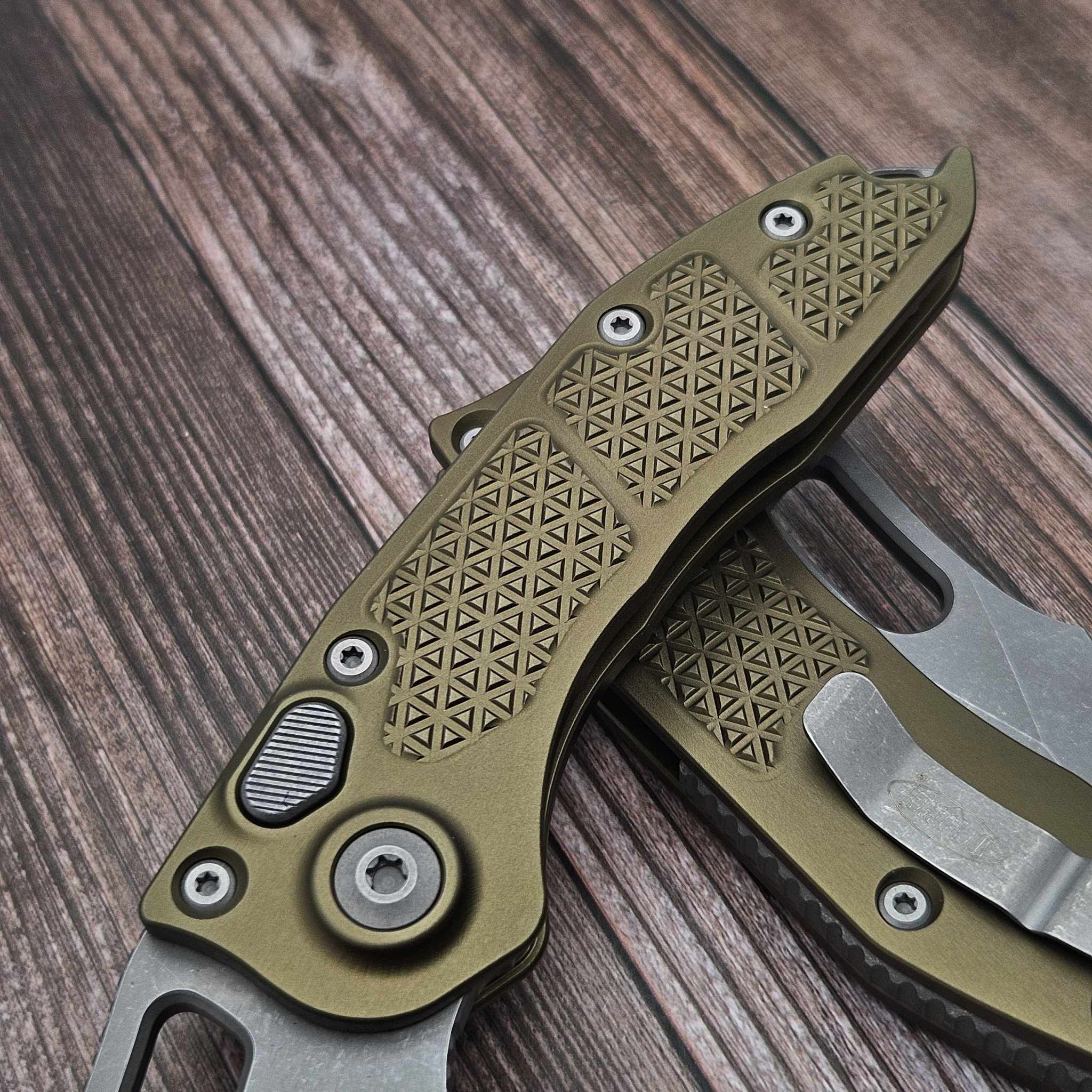 Microtech Borka Auto Stitch 169-10APOD OD Green Single Edge