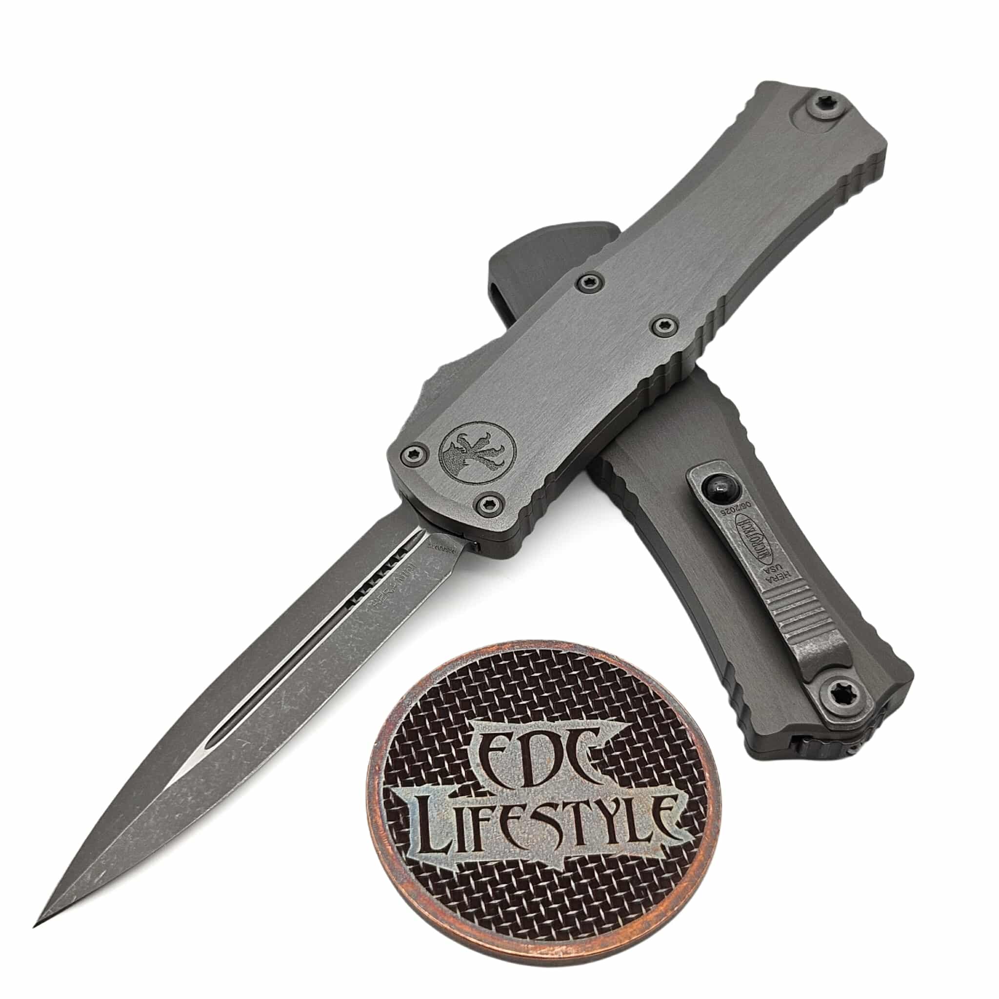 Microtech Hera II Mini D/E Natural Clear 2.95