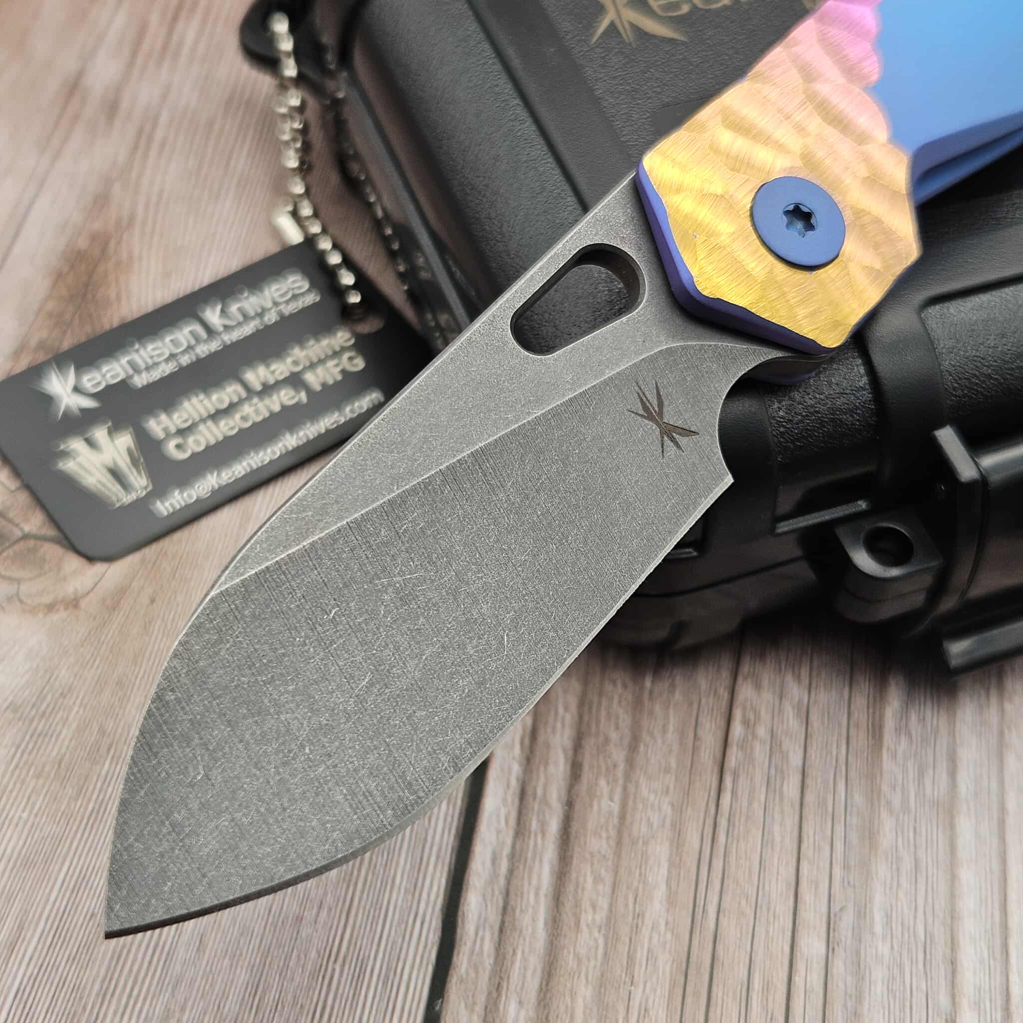Keanison Knives Stray 2.0 Titanium Frame Lock Folder #89