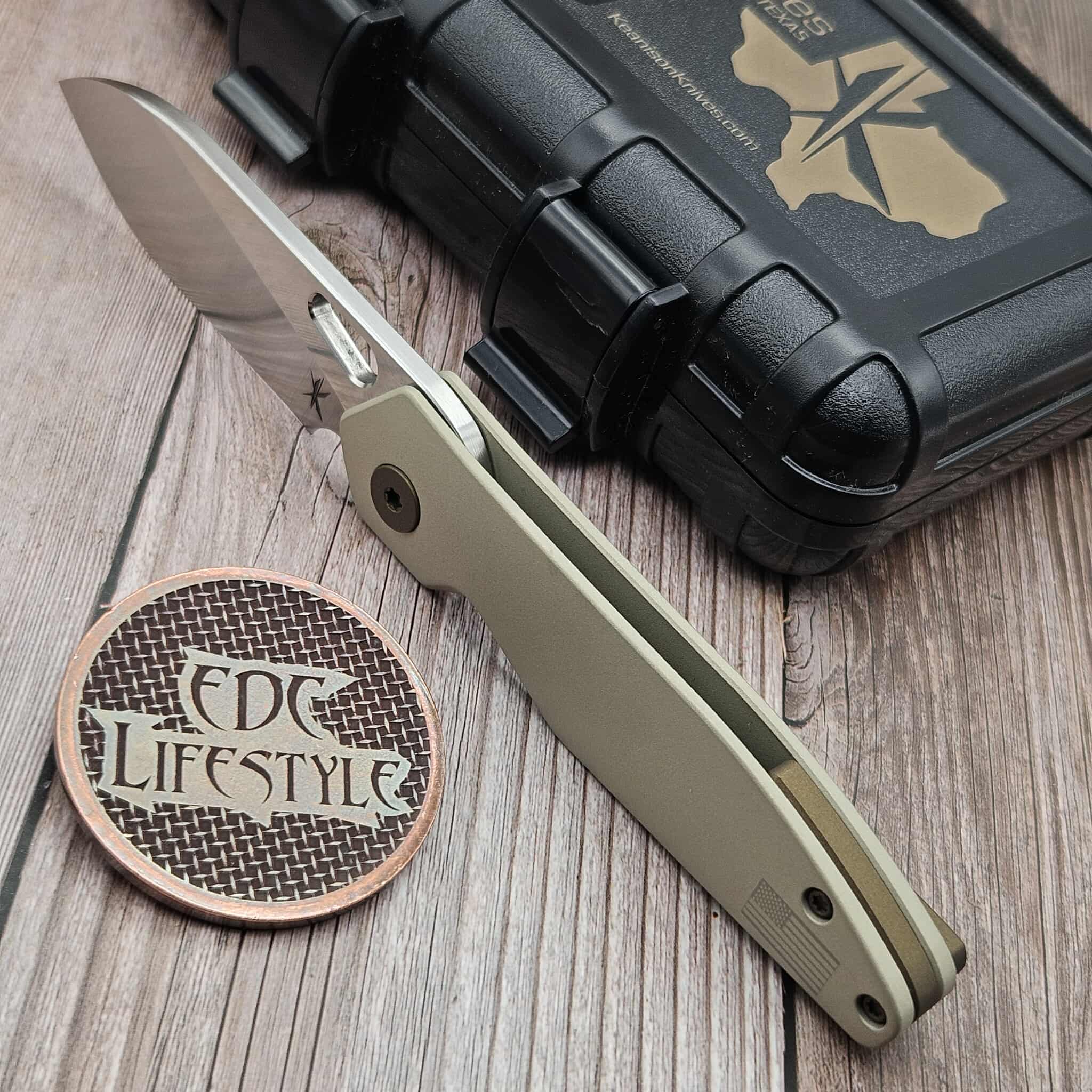 Keanison Knives Stray 2.0 Titanium Frame Lock Folder #84