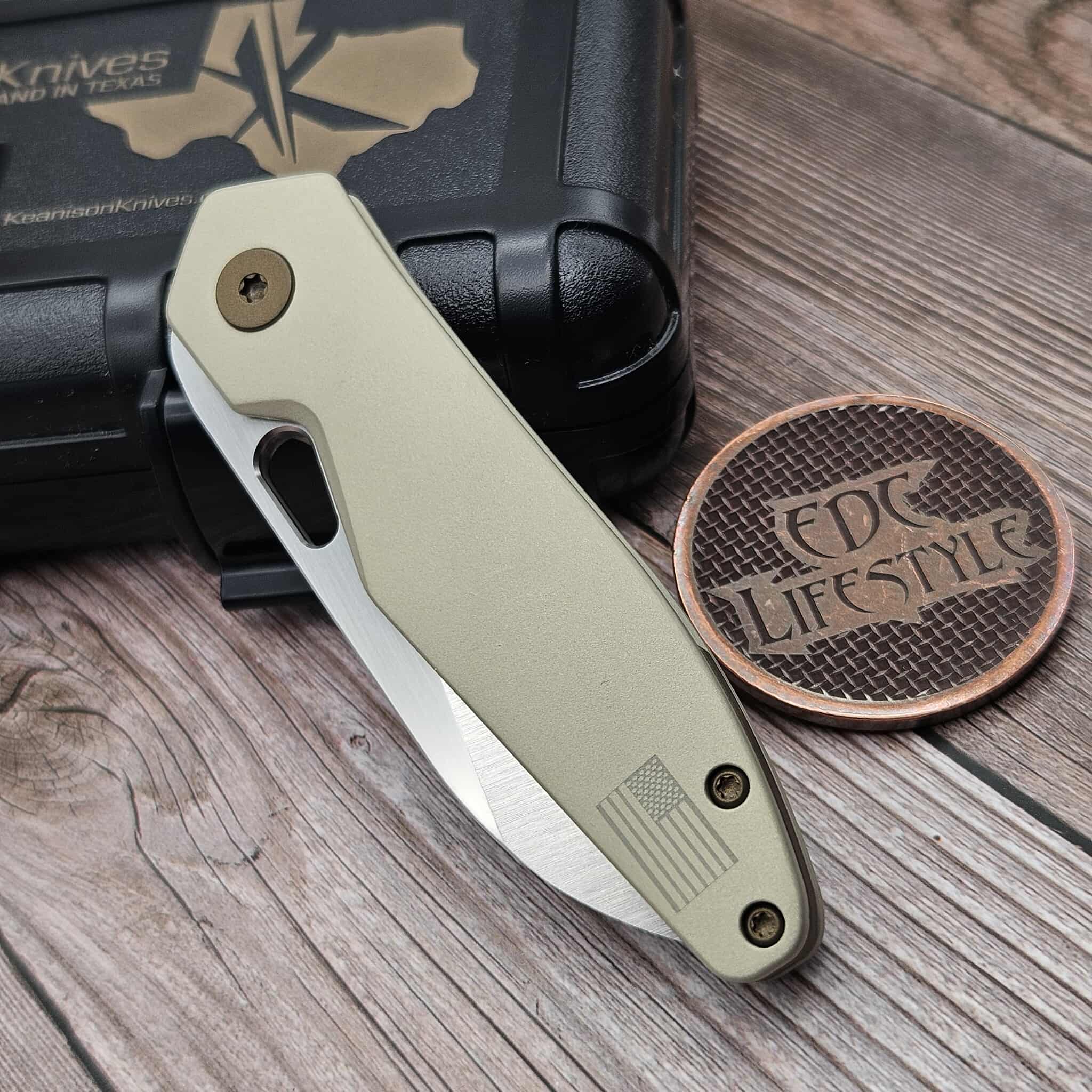 Keanison Knives Stray 2.0 Titanium Frame Lock Folder #84