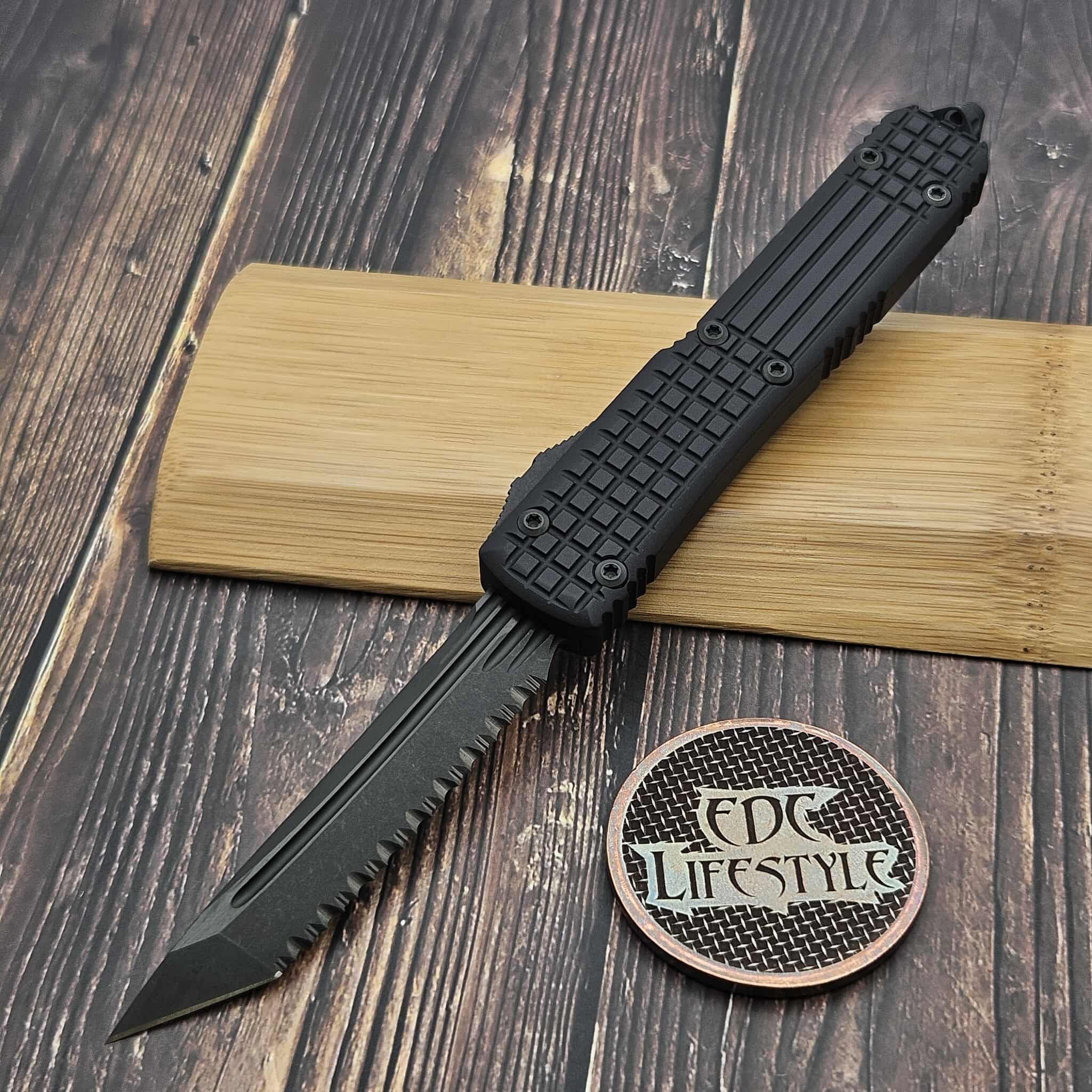 Microtech Ultratech 123-3UT-DS Delta T/E Frag Fluted DLC Full