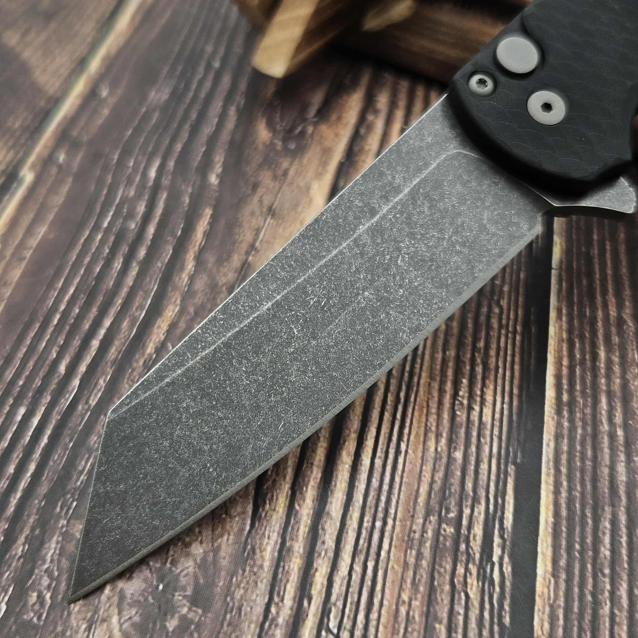 Pro-Tech Knives Malibu Flipper Black dragon scale aluminum handles