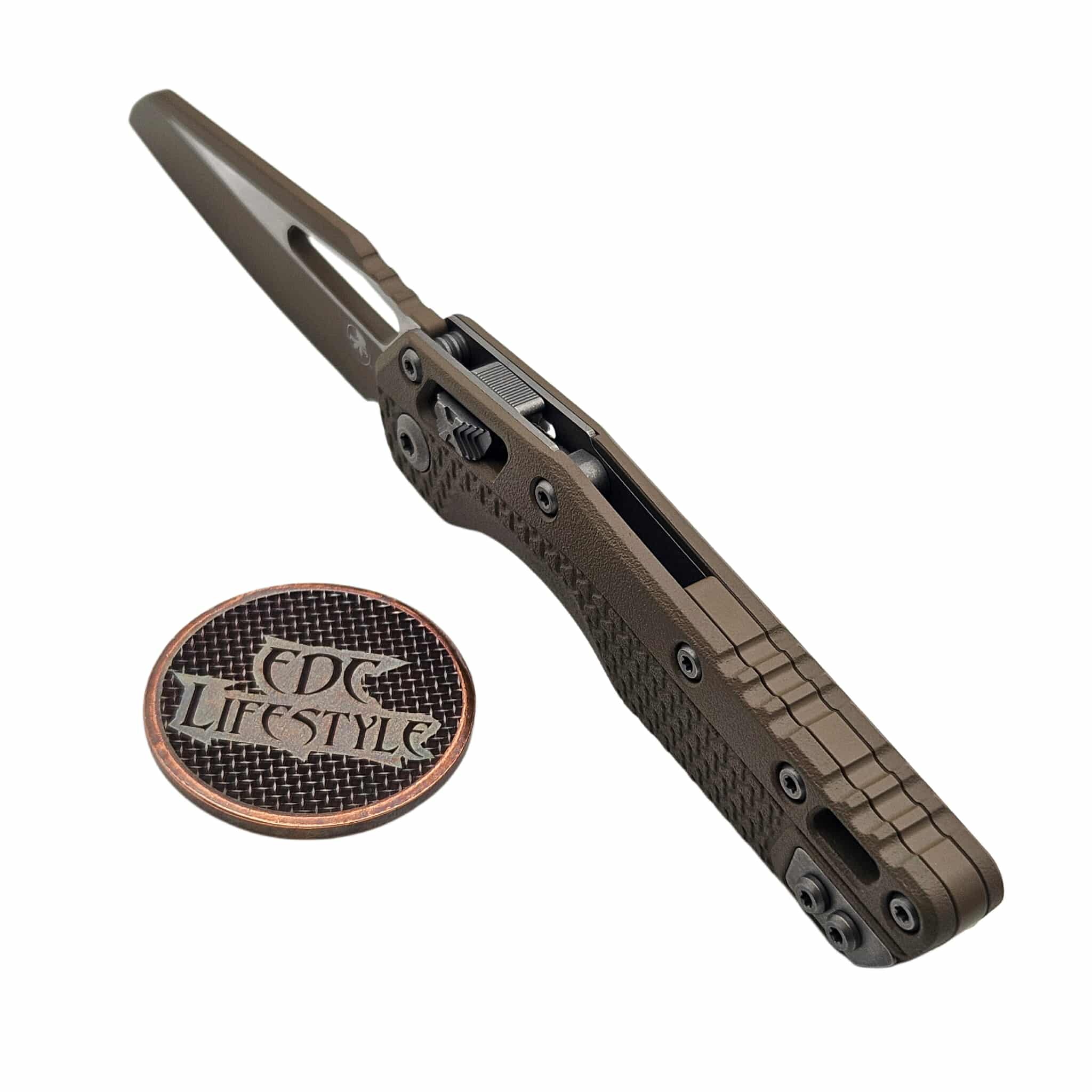 Microtech MSI Ram-Lok S/E Tri-Grip Polymer Dark Earth w/Cerakote
