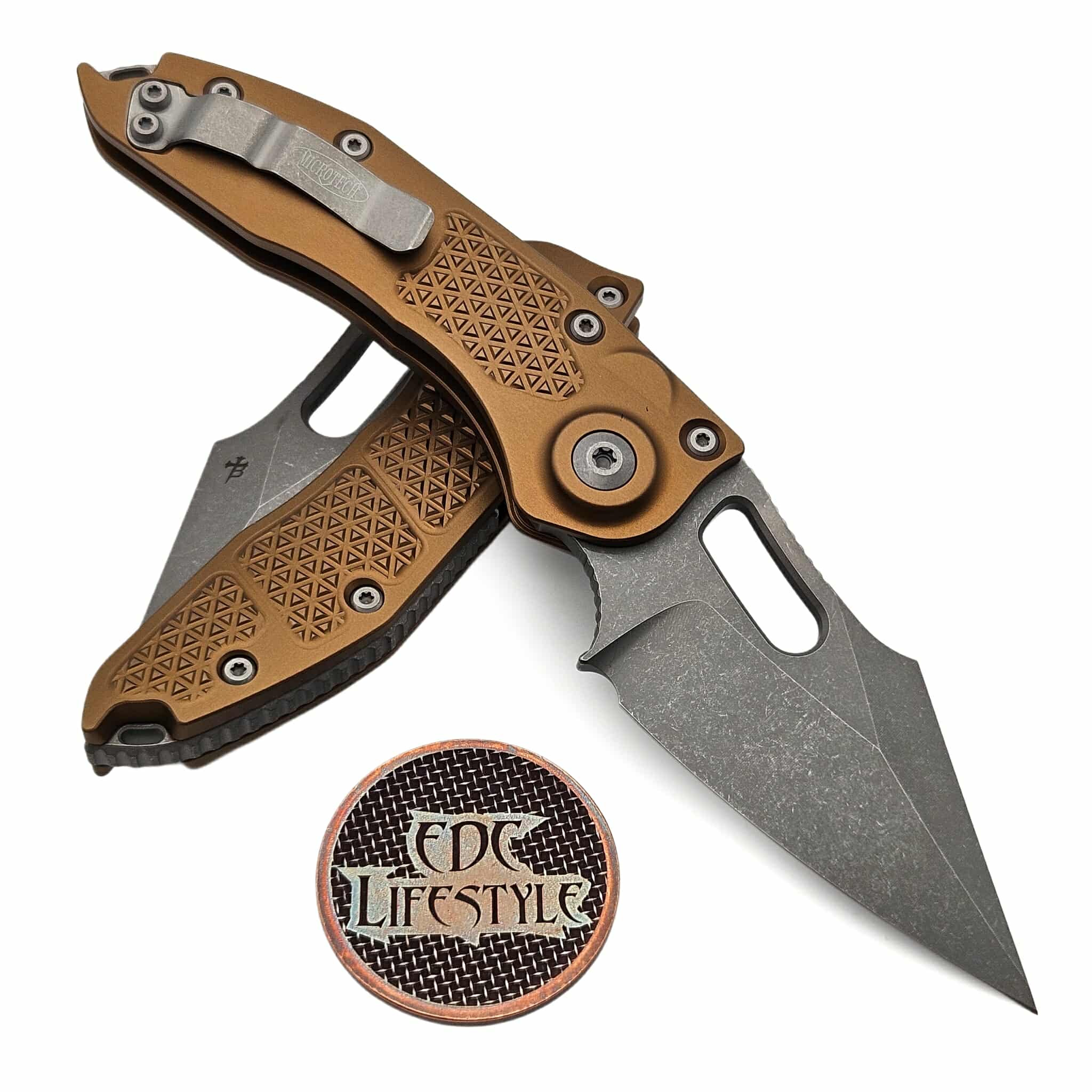 Microtech Borka Auto Stitch 169-10APTA Tan Green S/E Apocalyptic