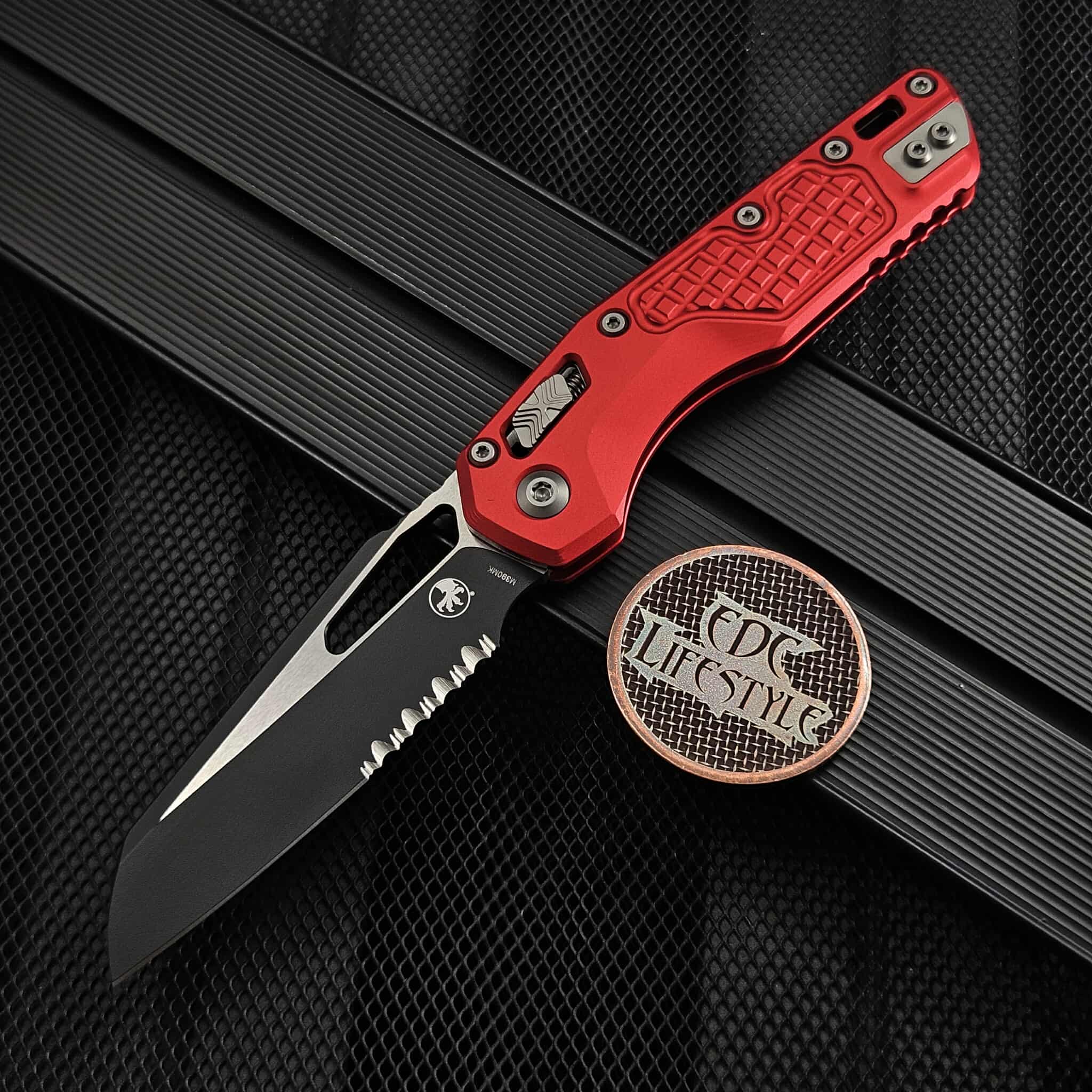 Microtech MSI Ram-Lok Red Frag Aluminum 3.85