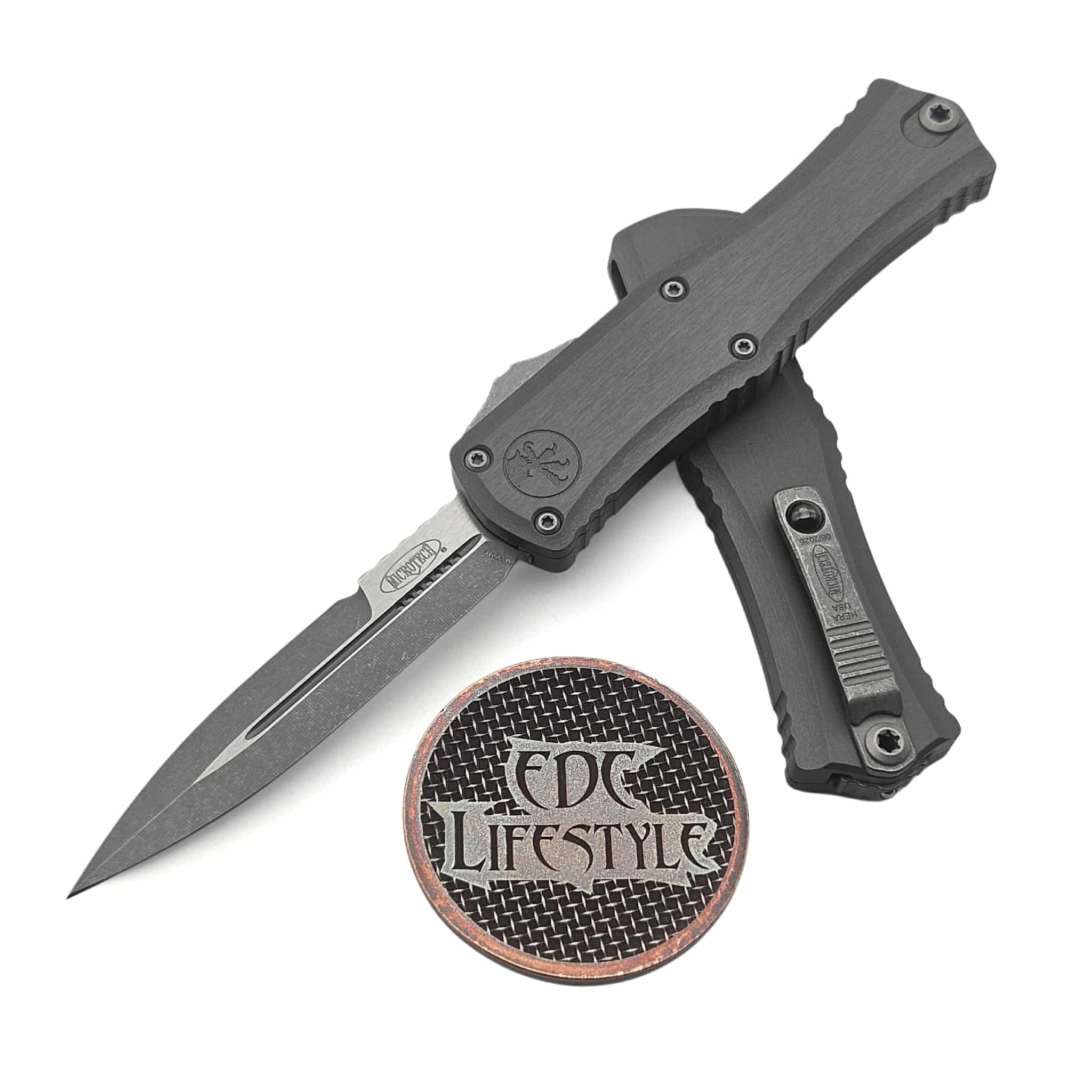 Microtech Mini Hera 1701M-10APNC Natural Clear Bayonet Apocalyptic