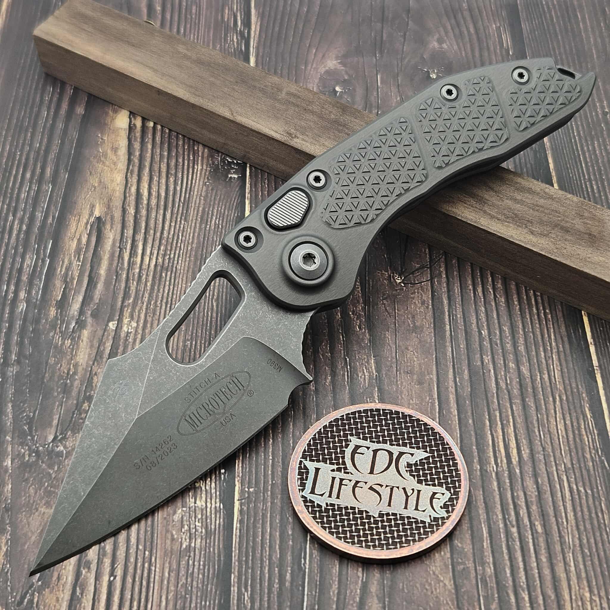 Microtech Stitch Auto S/E Natural Clear Apocalyptic 169-10APNC S/N