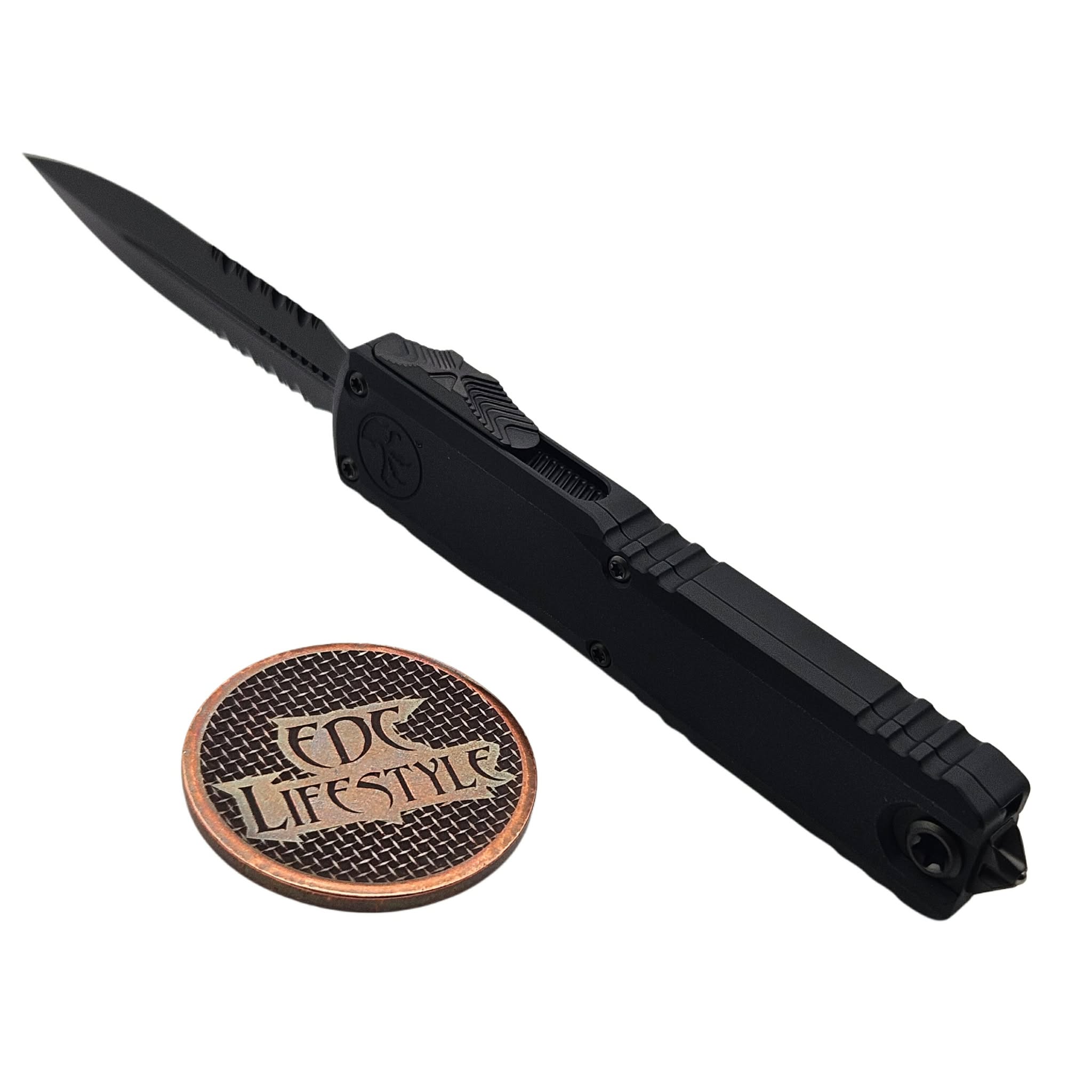 Microtech Ultratech Gen III ZBP Shadow DLC D/E Partial Serrated