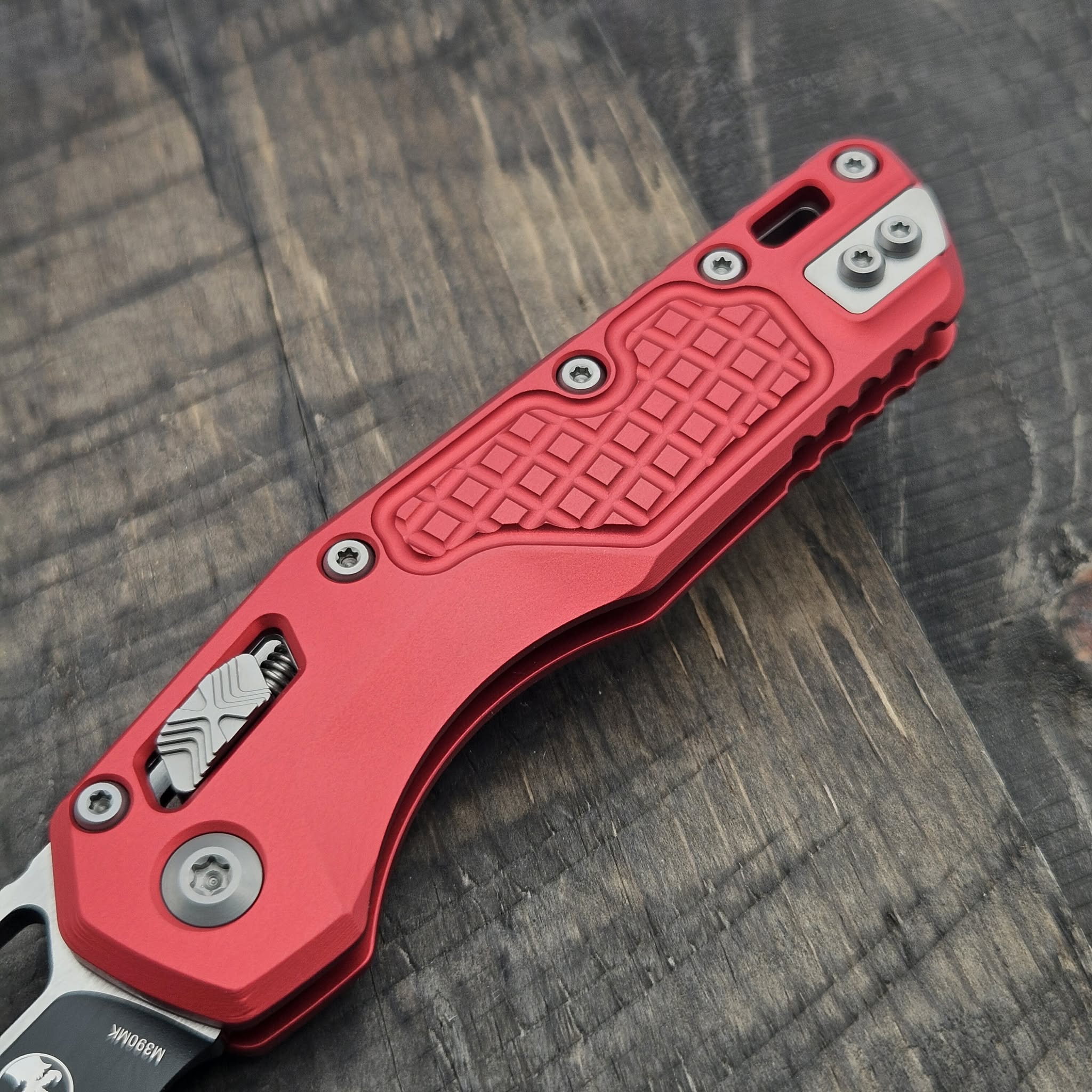 Microtech 210-1FRRD MSI Ram-Lok S/E Frag Red Aluminum Grenade