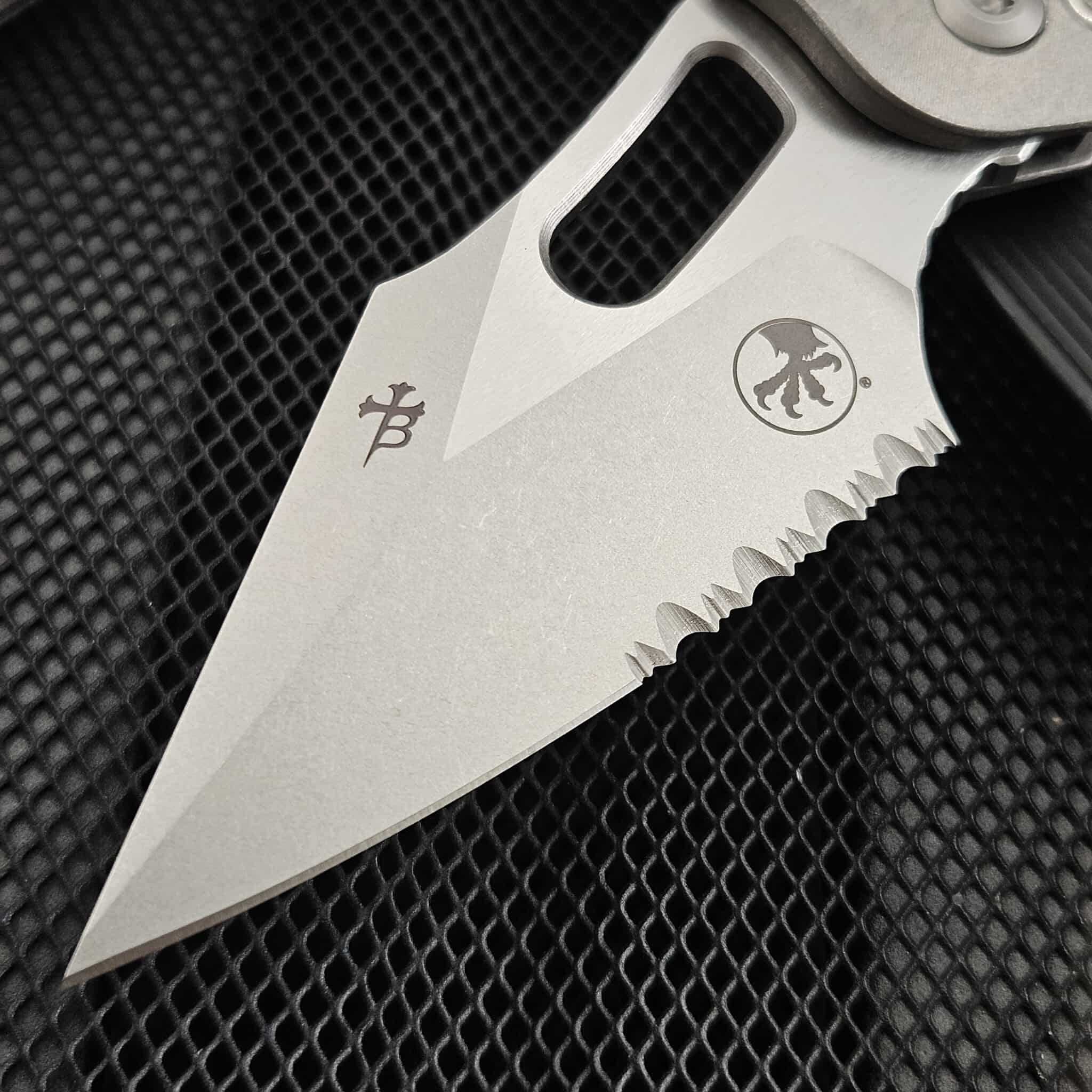 Microtech Stitch Ram-Lok 169RL-11FRMS2 Titanium Frag Stonewash