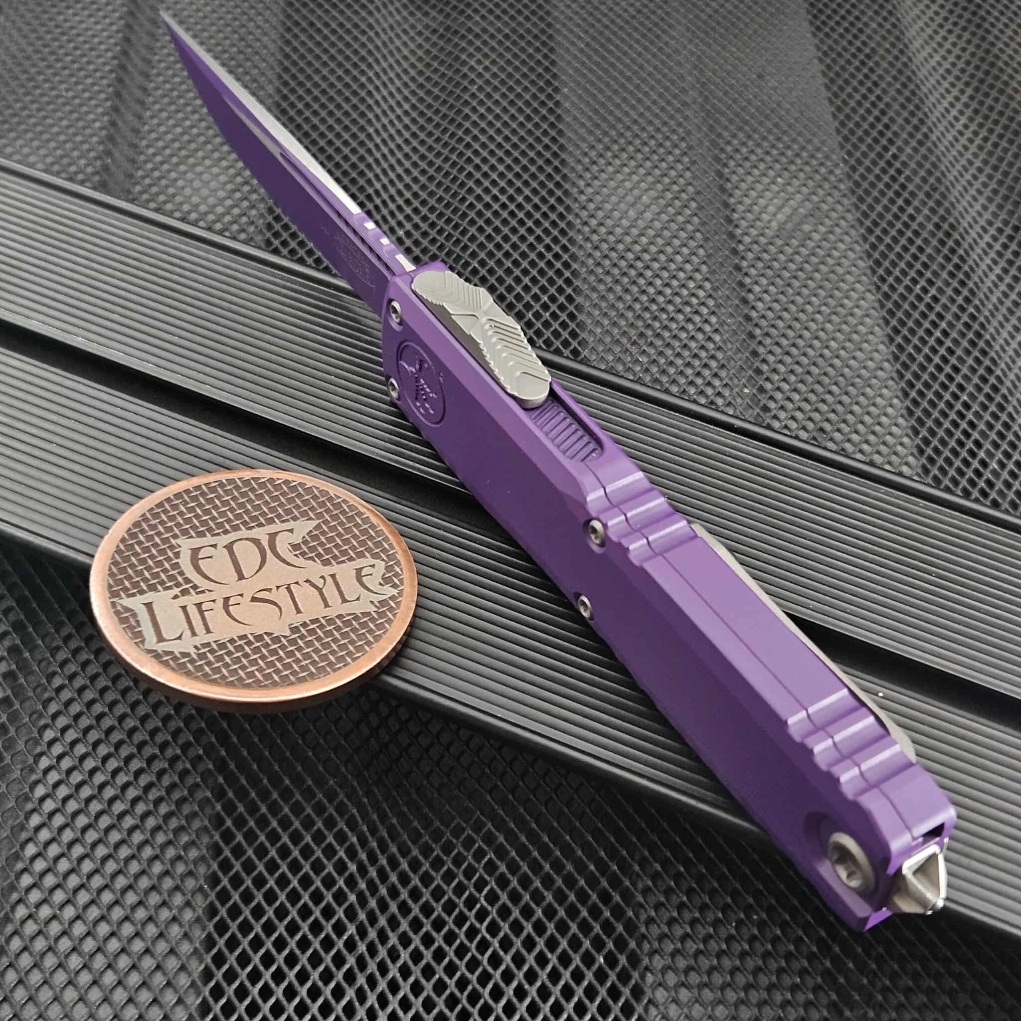 Microtech Ultratech ZBP 1121-1PU-C16Z13 Purple Single Edge 3.5