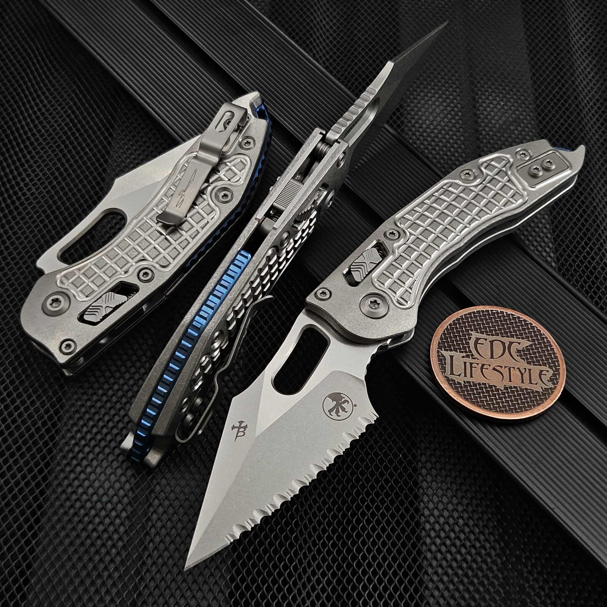 マロチ Microtech Stitch Ram-Lok 169RL-12FRMS2 Titanium Frag Stonewash