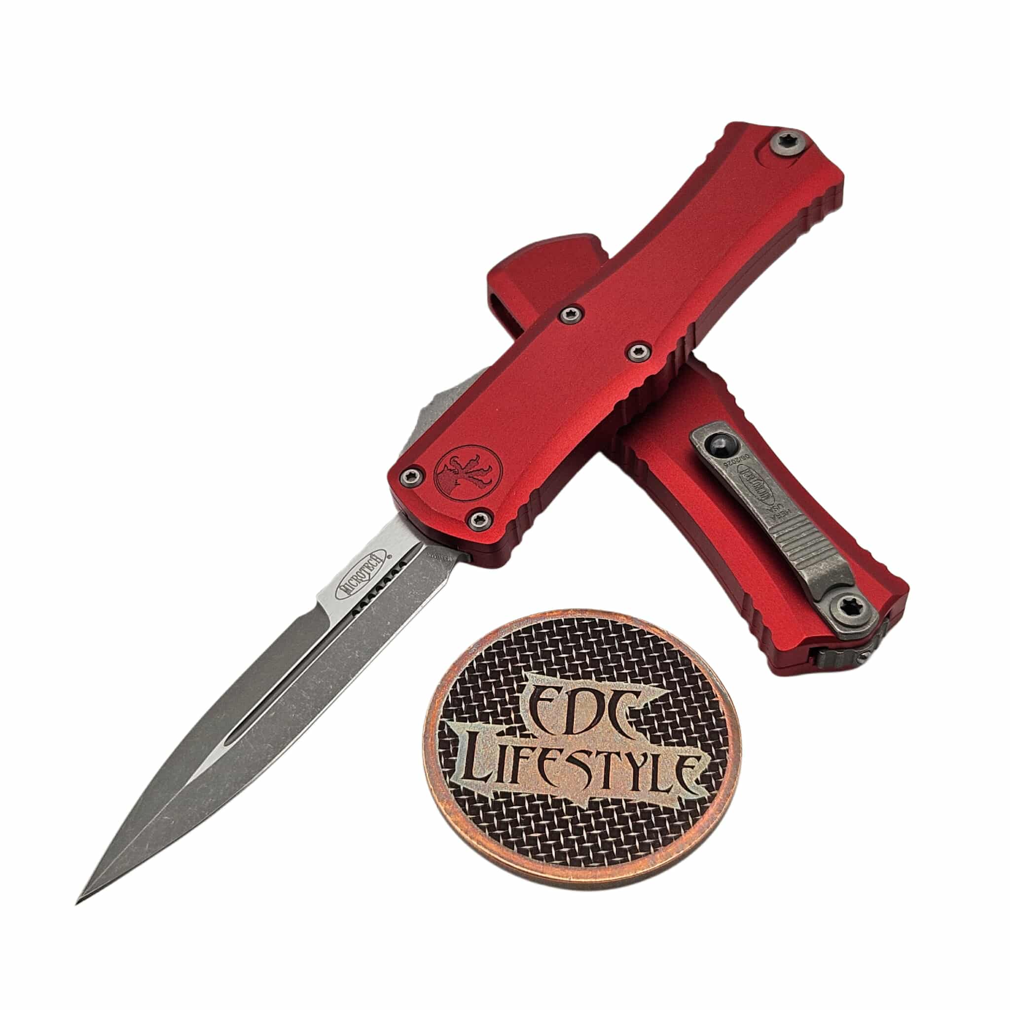 Microtech Mini Hera 1701M-10APRD Red Bayonet Apocalyptic