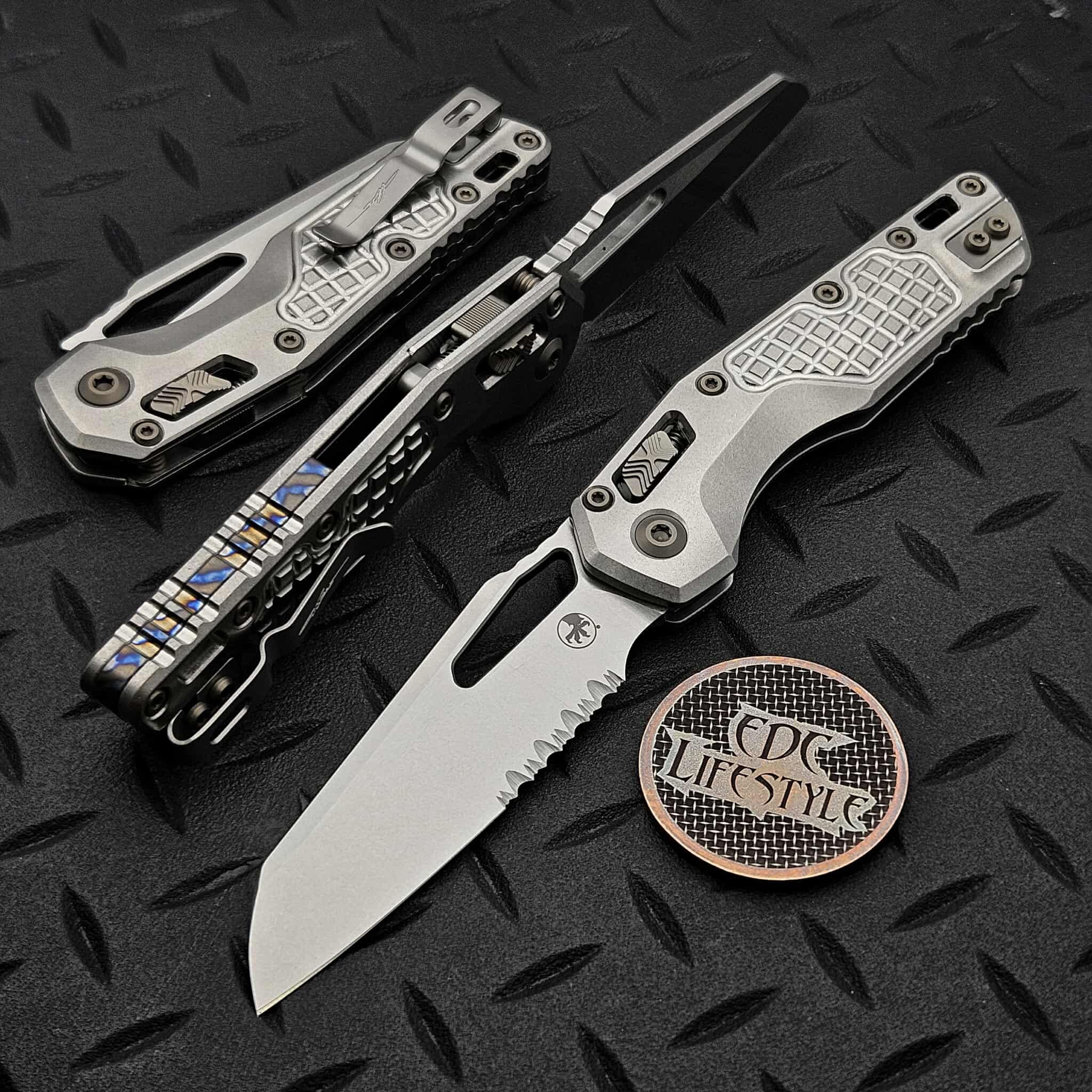 Microtech MSI Ram-Lok 210-11FRMS4 Titanium Frag Stonewash Partial