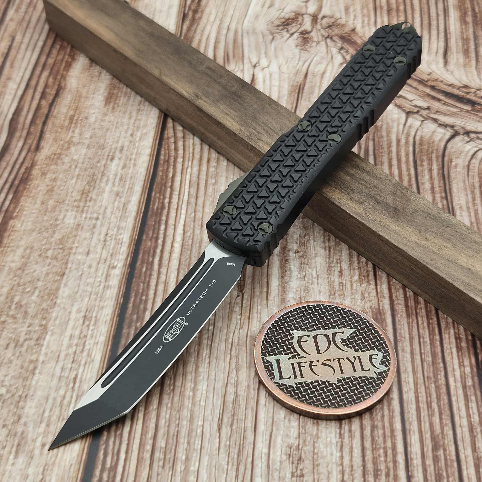 Microtech Ultratech Black Tri-Grip T/E OD Green HW 123T-1ODEKS