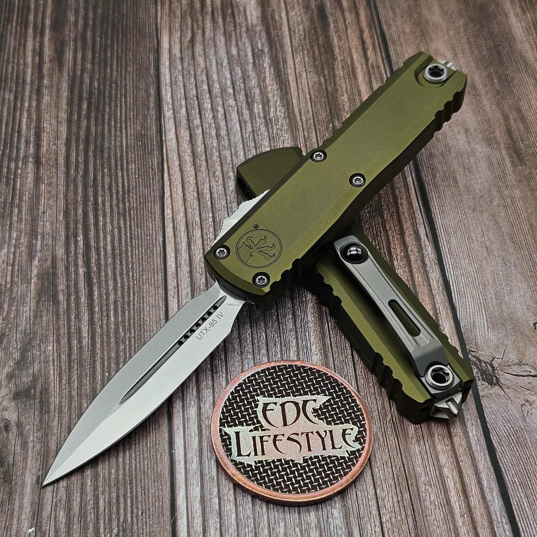 Microtech UTX-85 Gen IV OD Green D/E 3.10