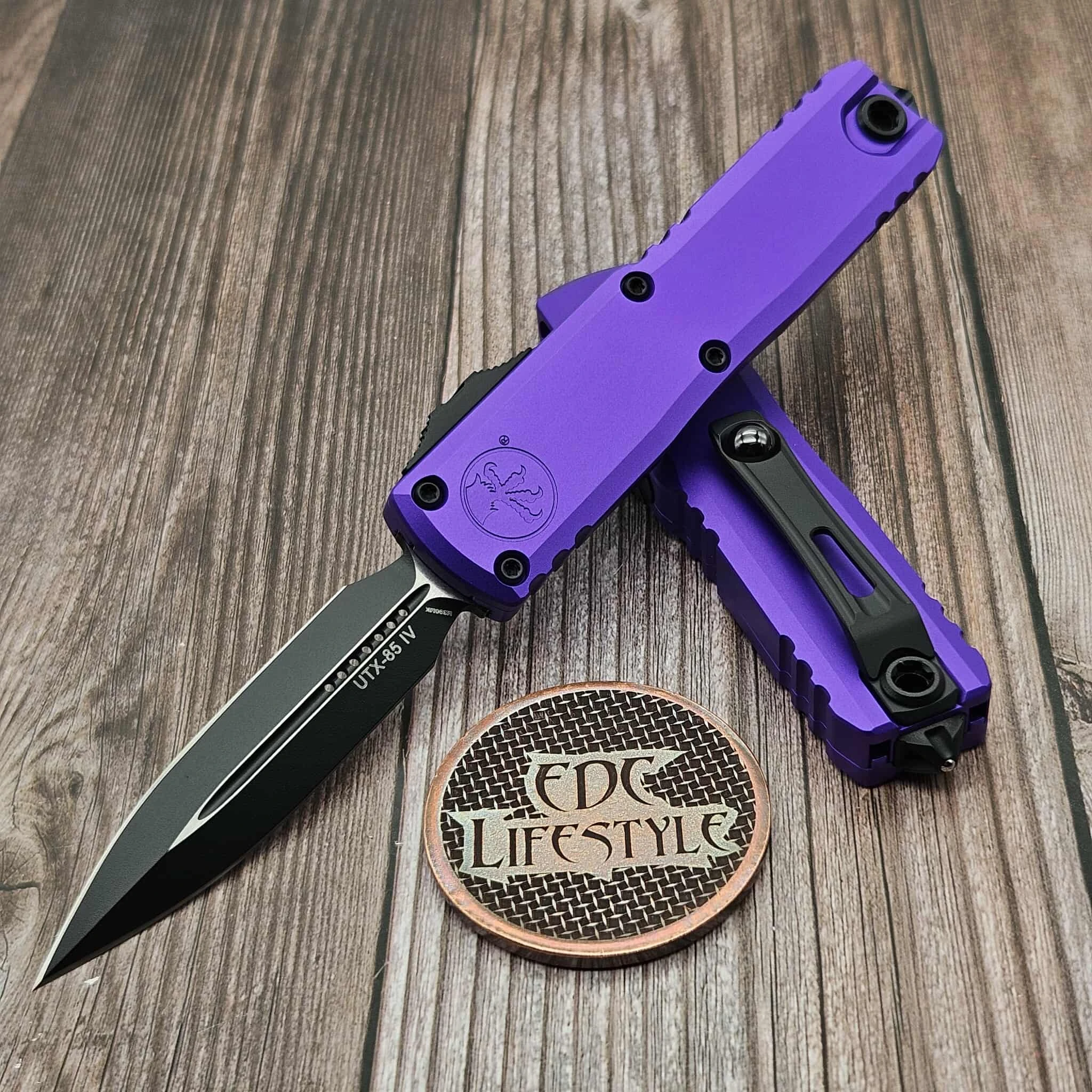 Microtech UTX-85 Gen IV Purple D/E 3.10