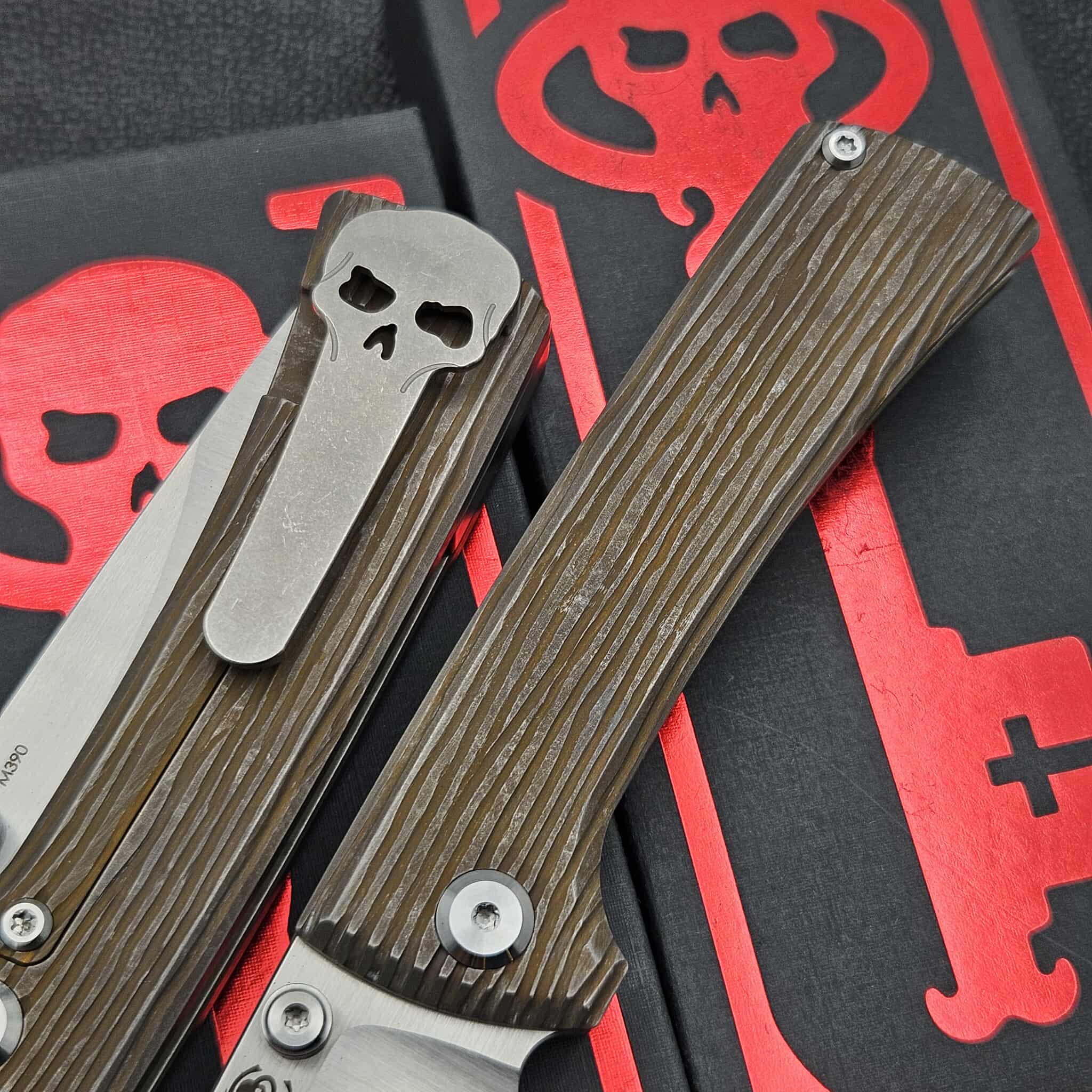 Chaves Knives RCK9 Bronze Grain Titanium 3.25