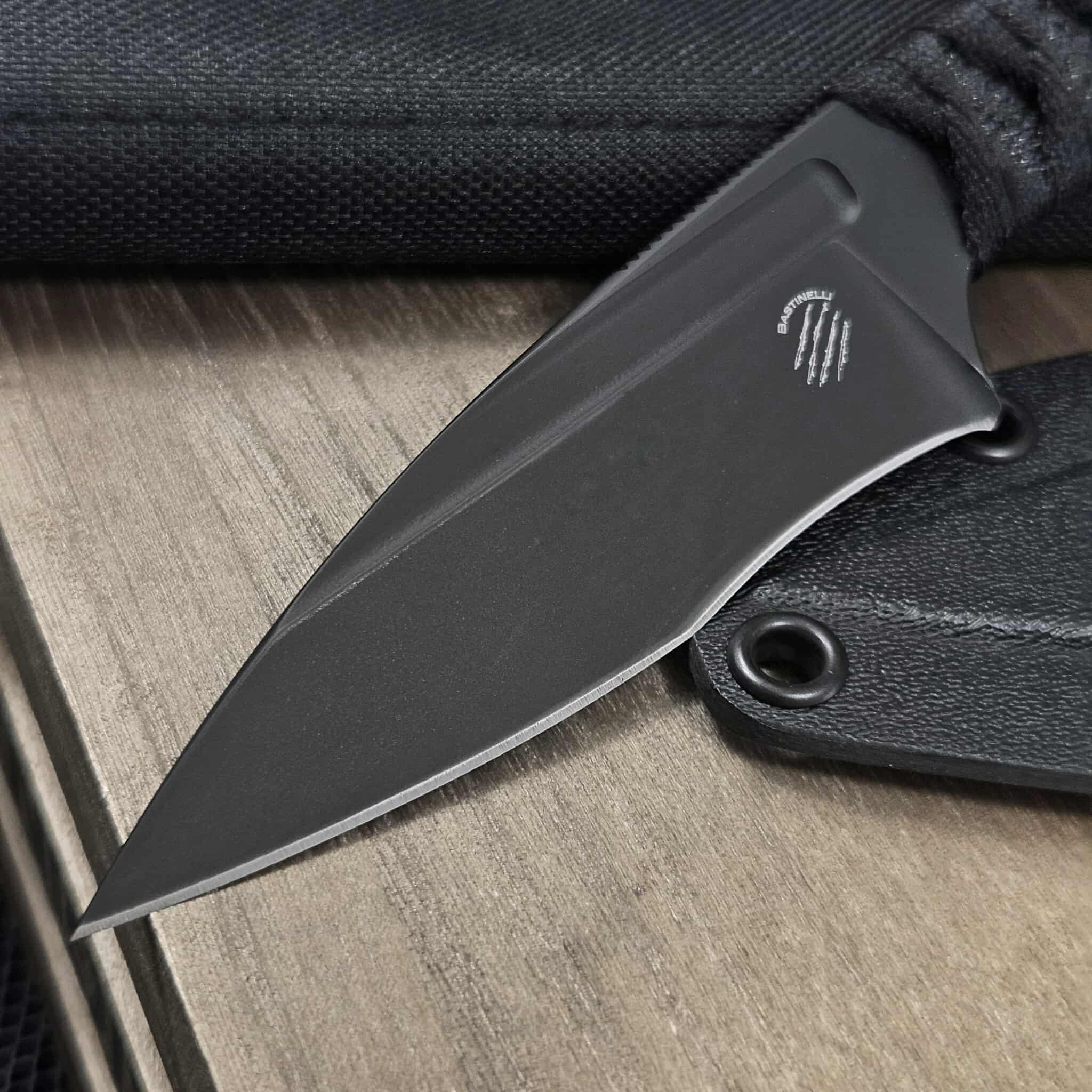 Bastinelli Knives Sin Fixed Blade PVD Black Tsuka Wrap