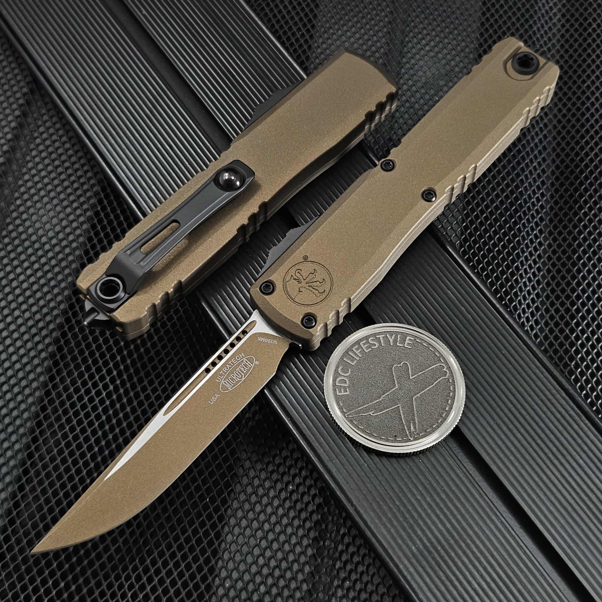 Microtech Ultratech ZBP Burnt Bronze Single Edge 3.5