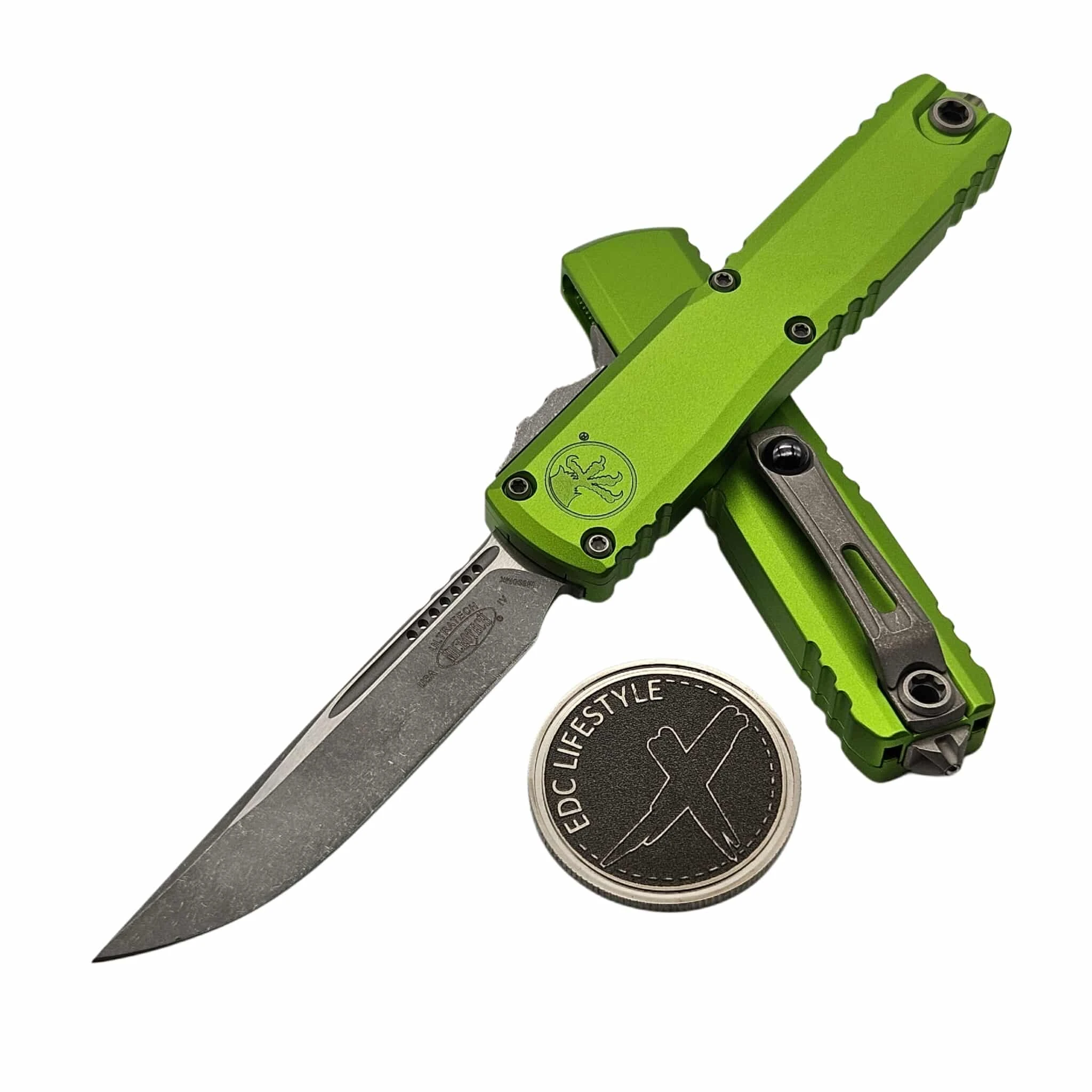 Microtech Ultratech Gen IV Neon Green S/E 3.55