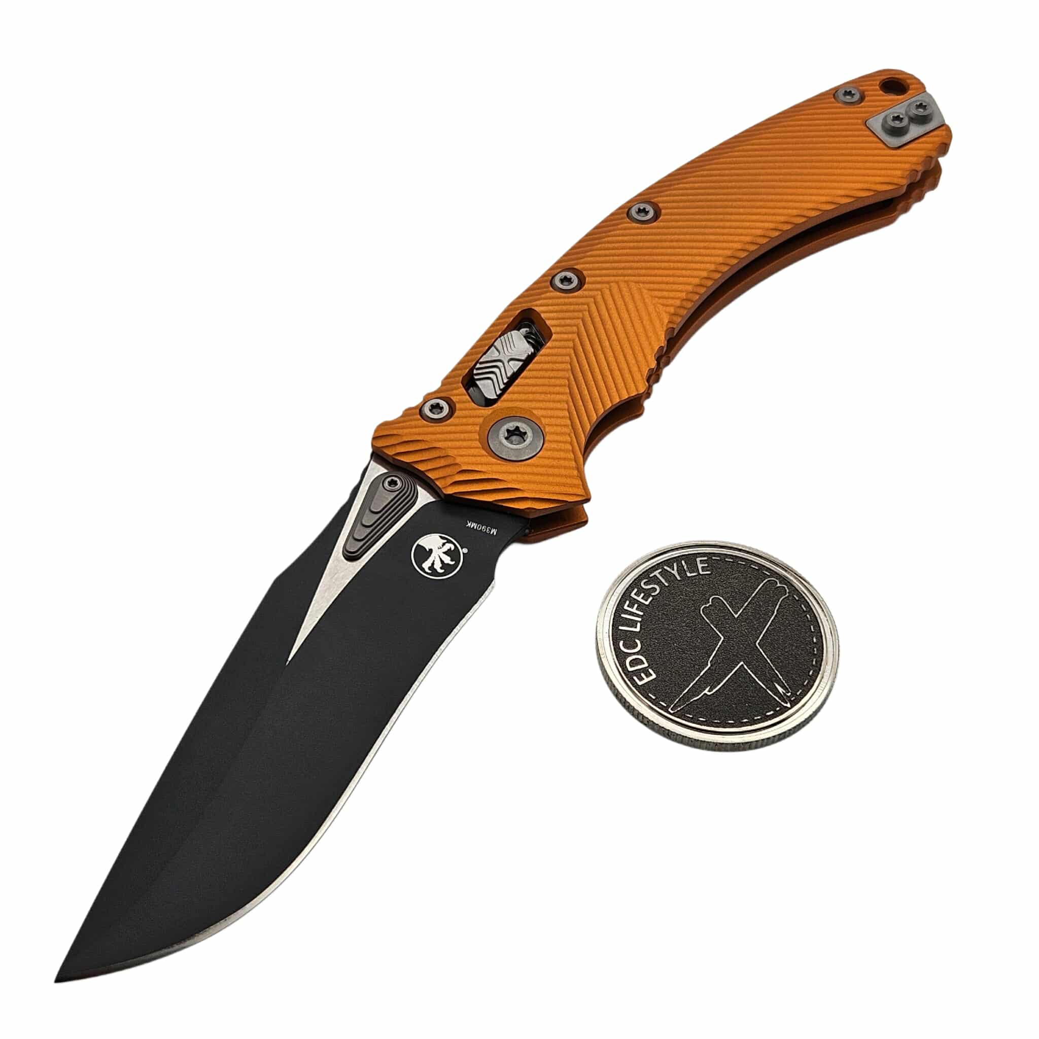 Microtech Amphibian Ram-Lok 137RL-1FLOT Tangerine Orange Fluted