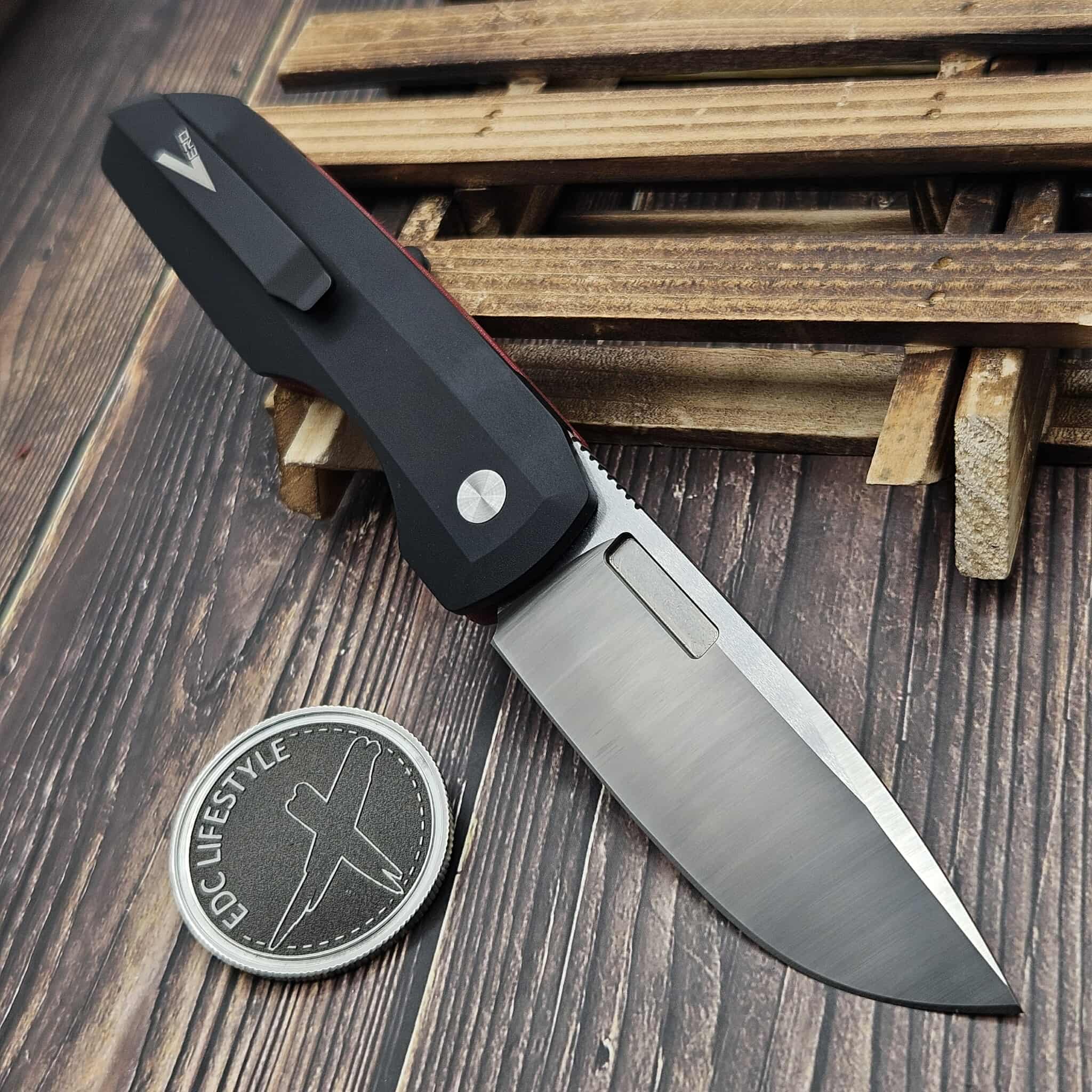Pro-Tech Knives CCKS 2025 Vero Synapse Black Handle w/Red Linen
