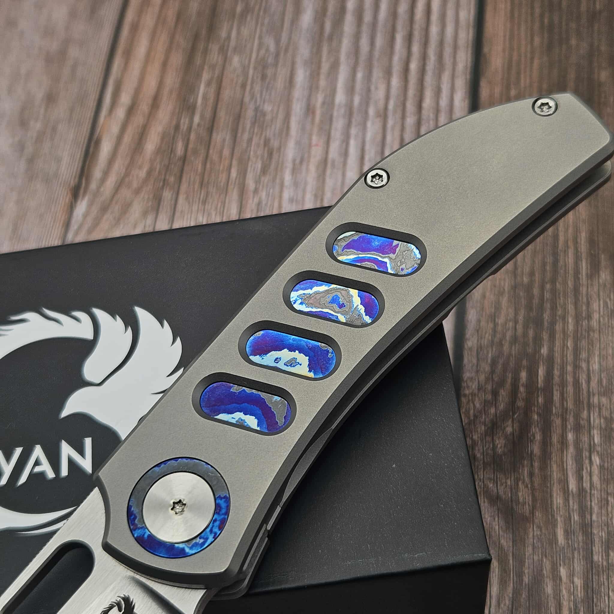 Yan Knives Chevron TH - Titanium w/Zircuti Accents 3.25