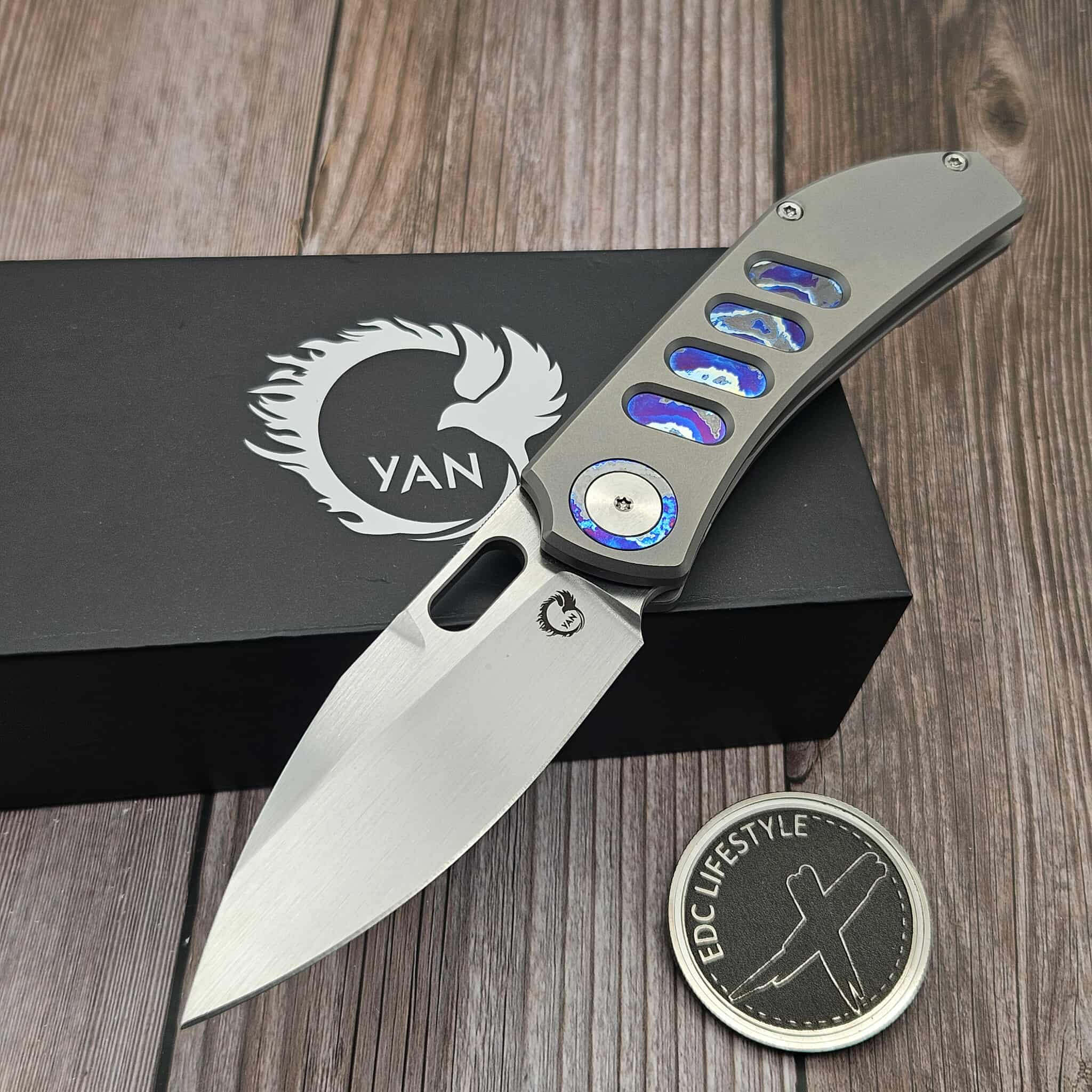 Yan Knives Chevron TH - Titanium w/Zircuti Accents 3.25
