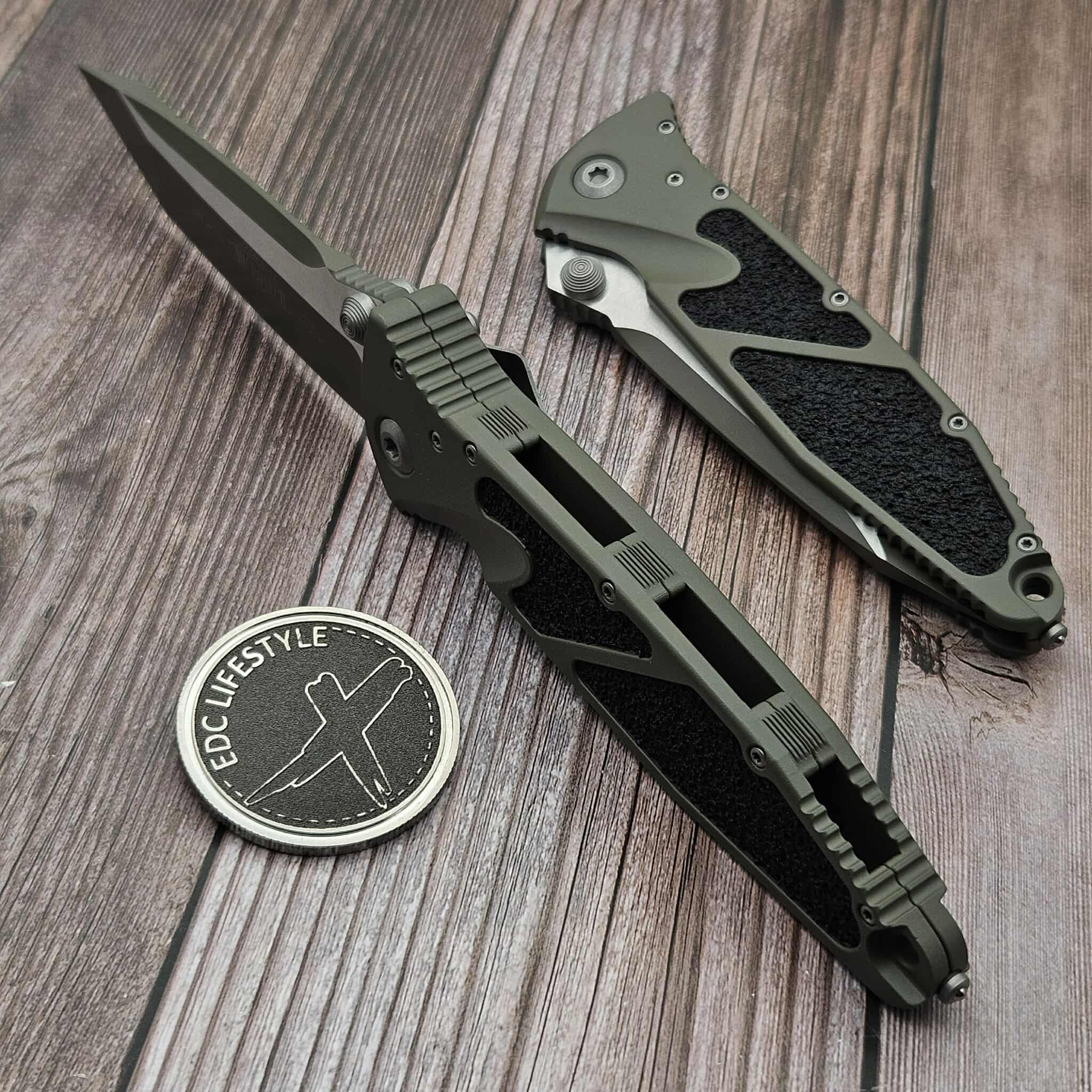 Microtech Socom Elite Manual 161-1MG-C21Z13 Moss Green Tanto Edge