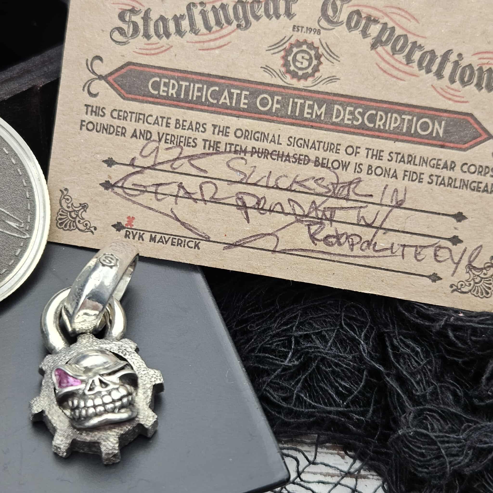 Starlingear .925 Silver Slickster Gear - Pendant