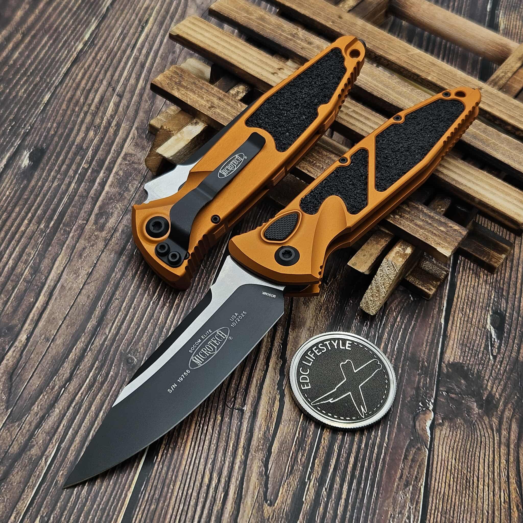 Microtech Socom Elite Auto Orange Tangerine 4
